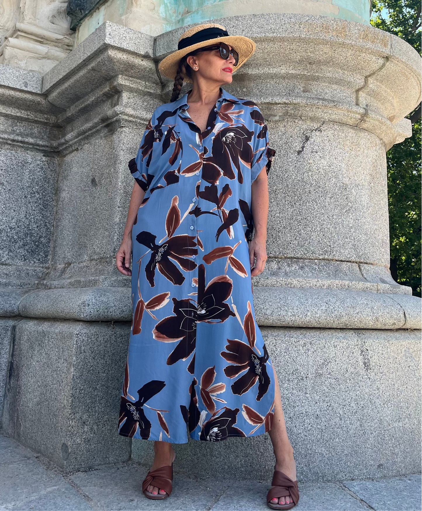 Vestido camisero trópico