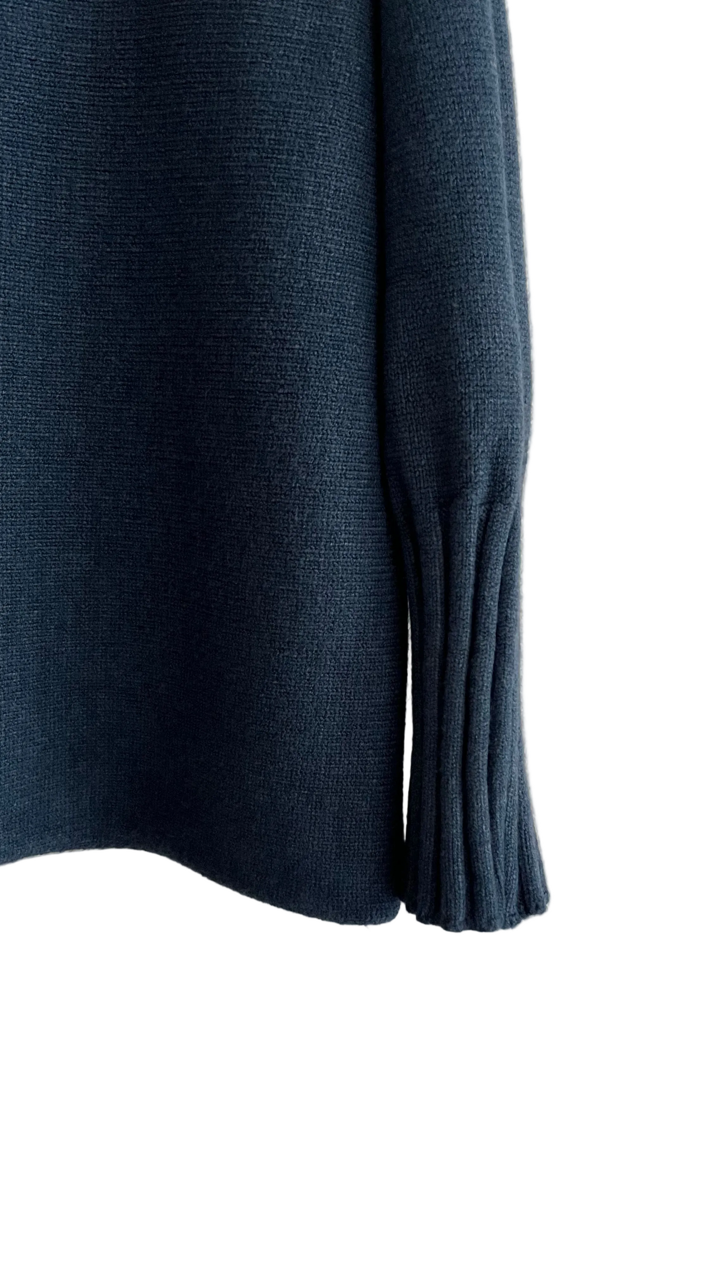 Jersey de punto azul vaquero