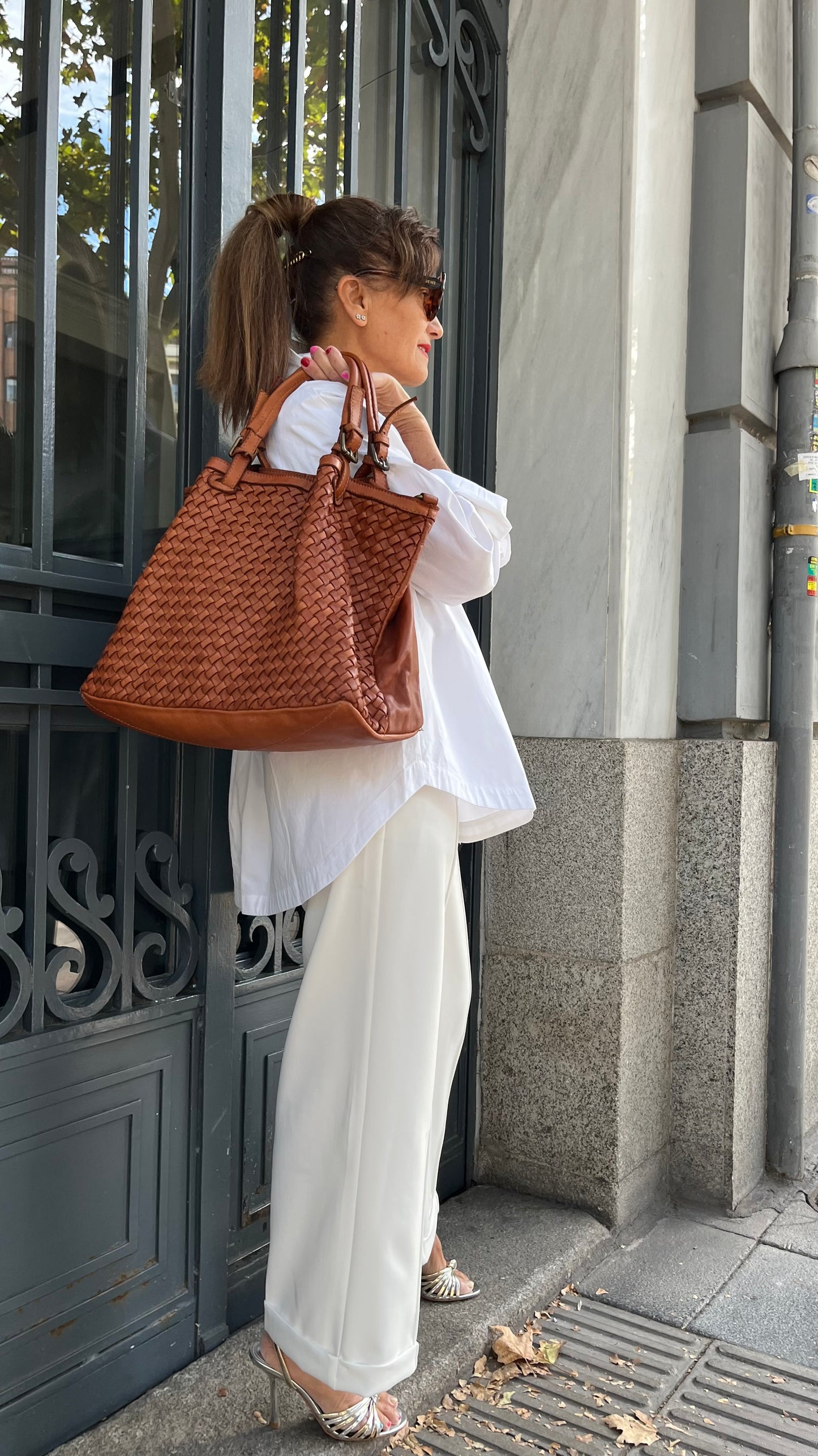 Bolso Cuero Trenzado
