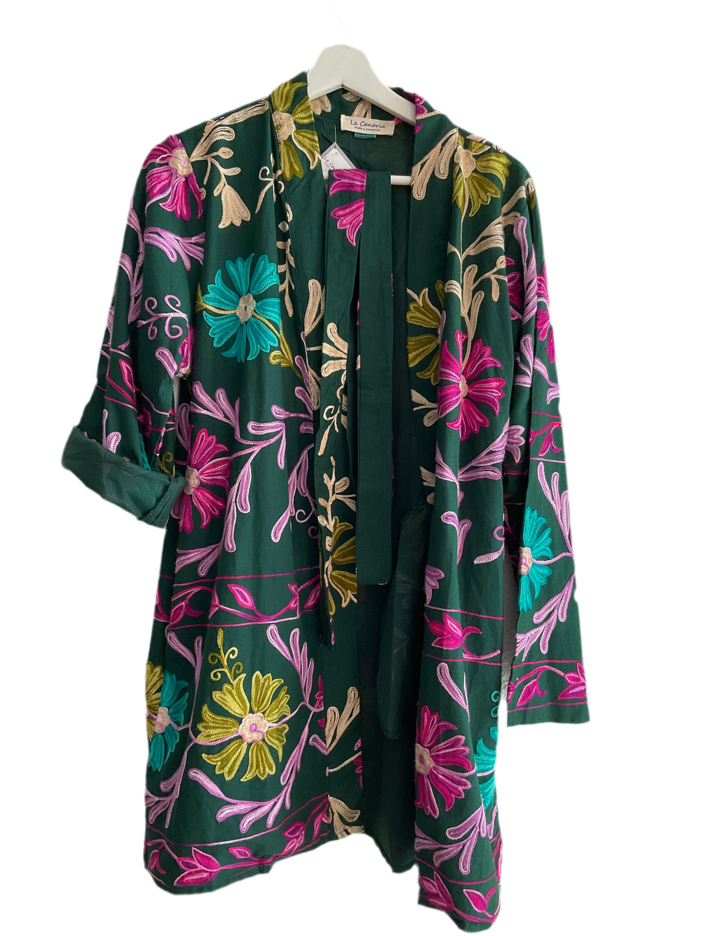 Chaqueta bordada multicolor