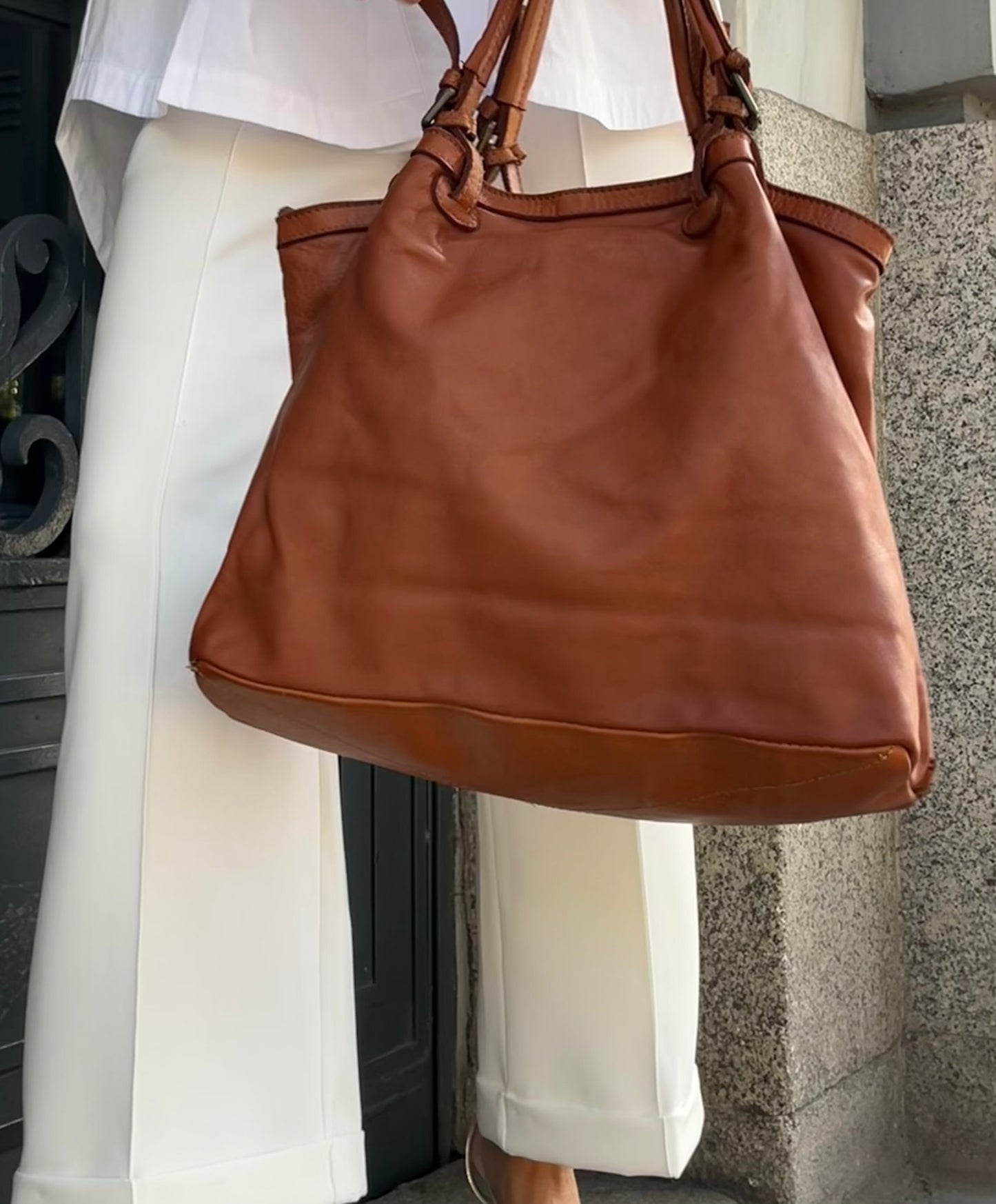 Bolso Cuero Trenzado