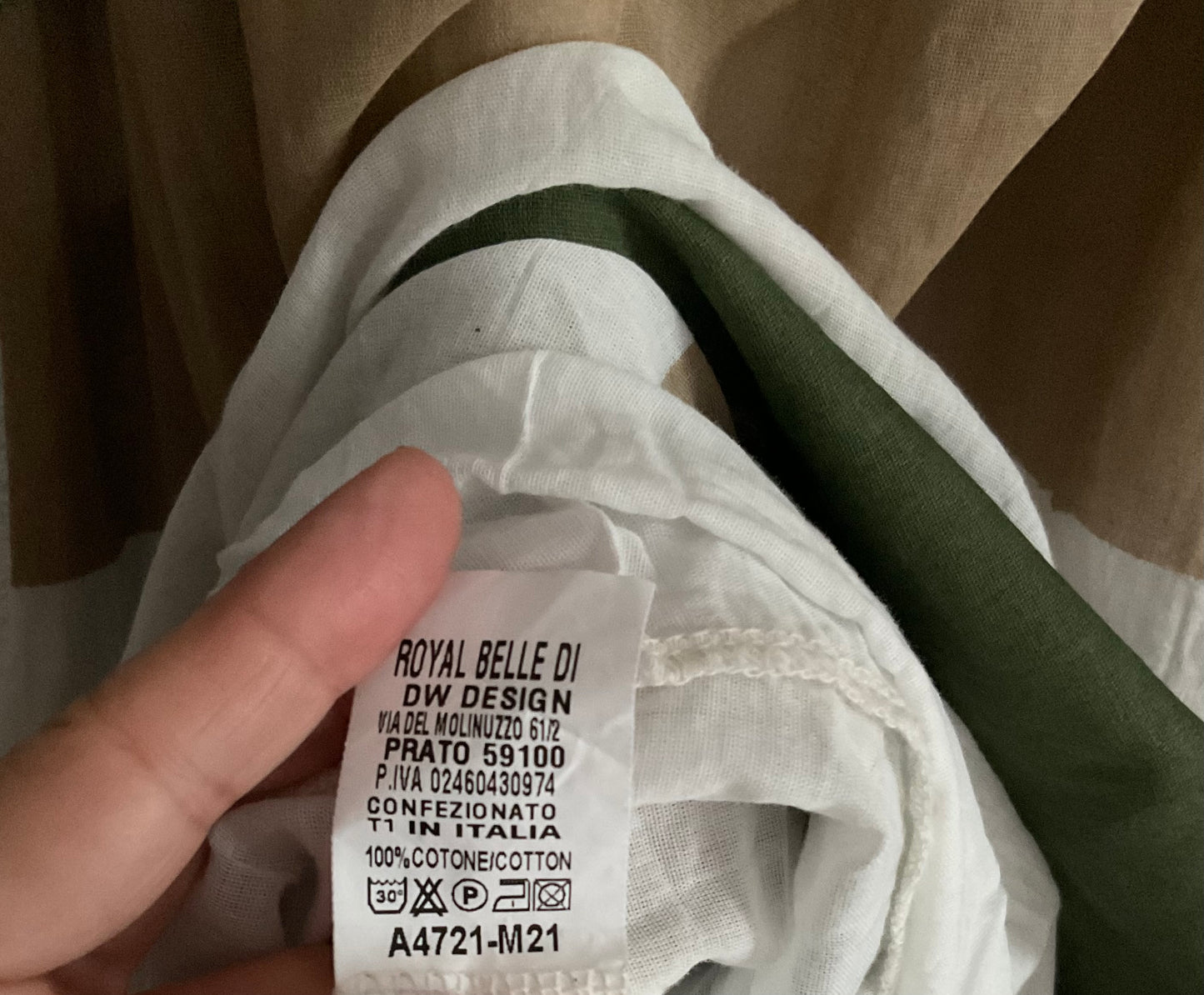 Vestido maxi de rayas en algodón