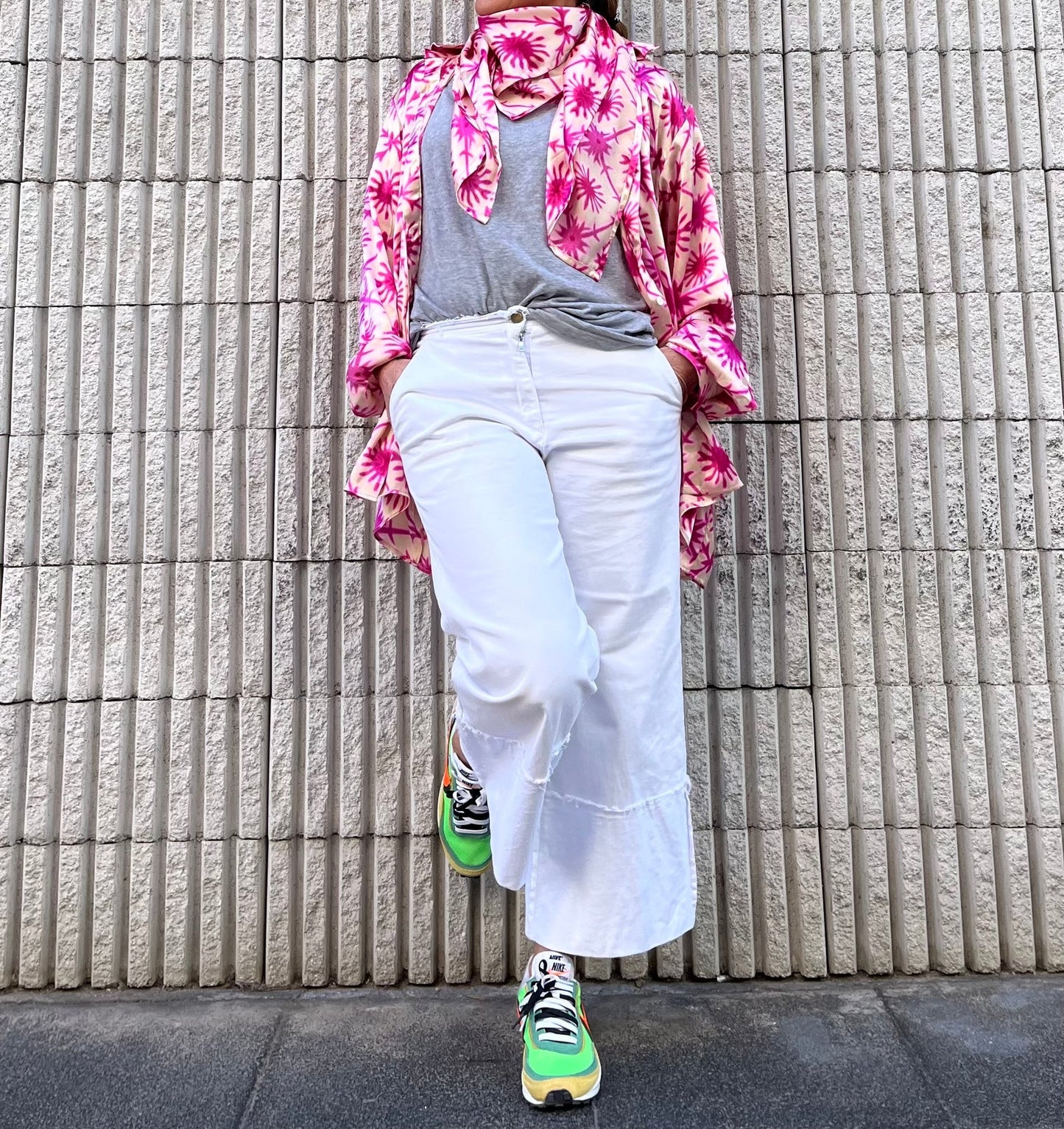 Camisa satén fucsia