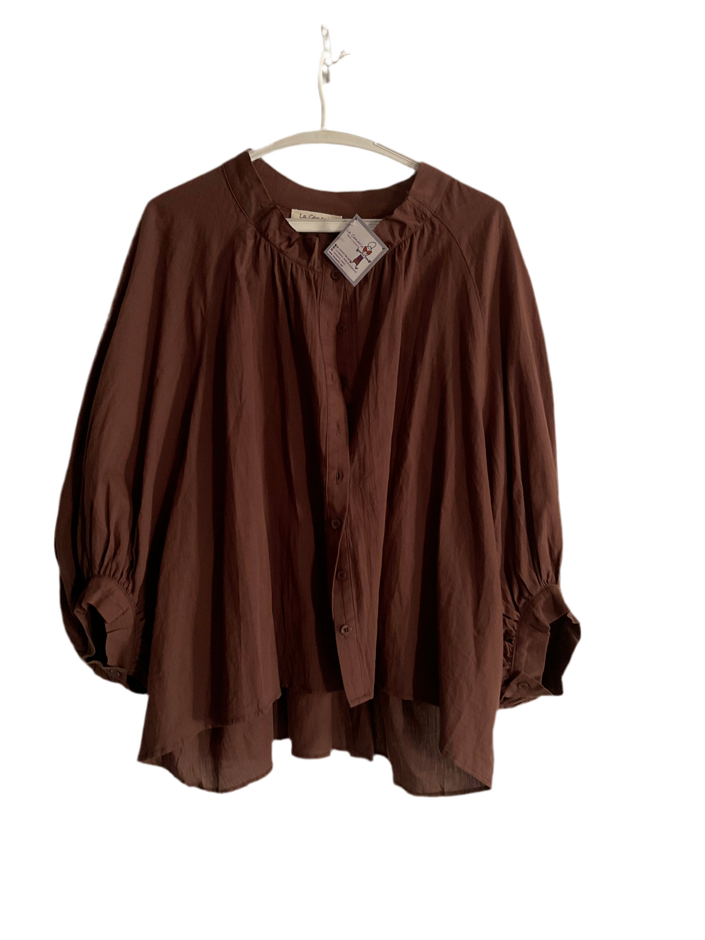 Camisa Marrón chocolate / Vino Burdeos
