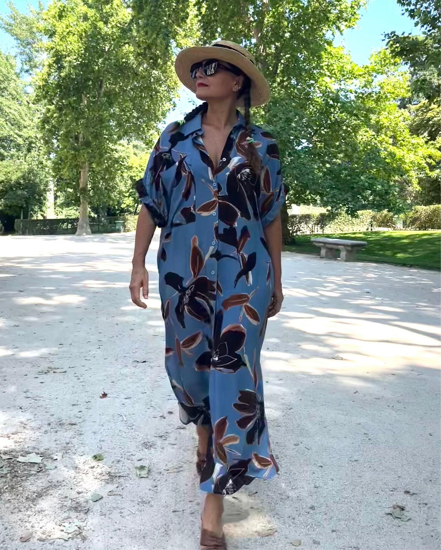 Vestido camisero trópico