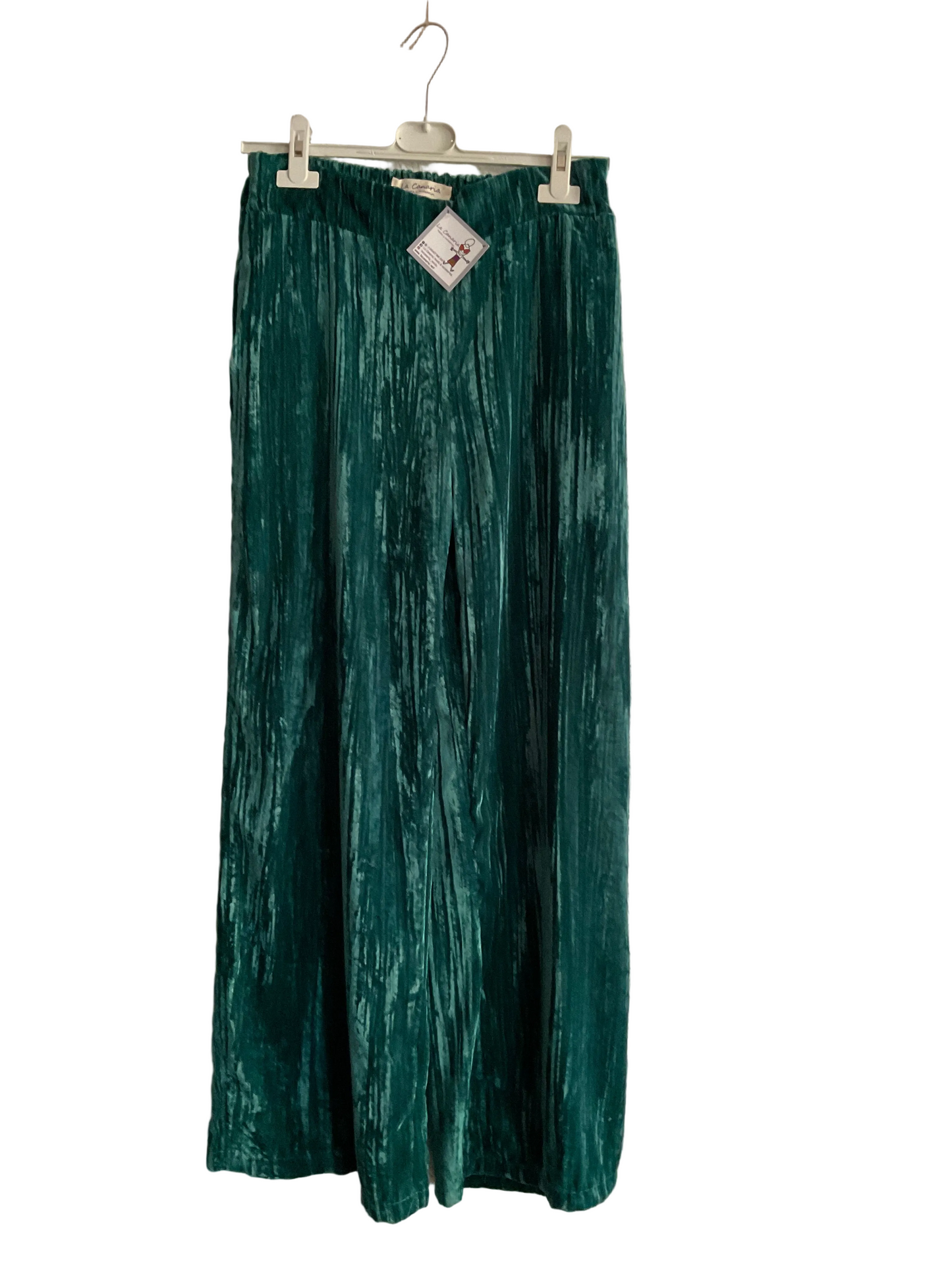 Pantalón de terciopelo verde petróleo