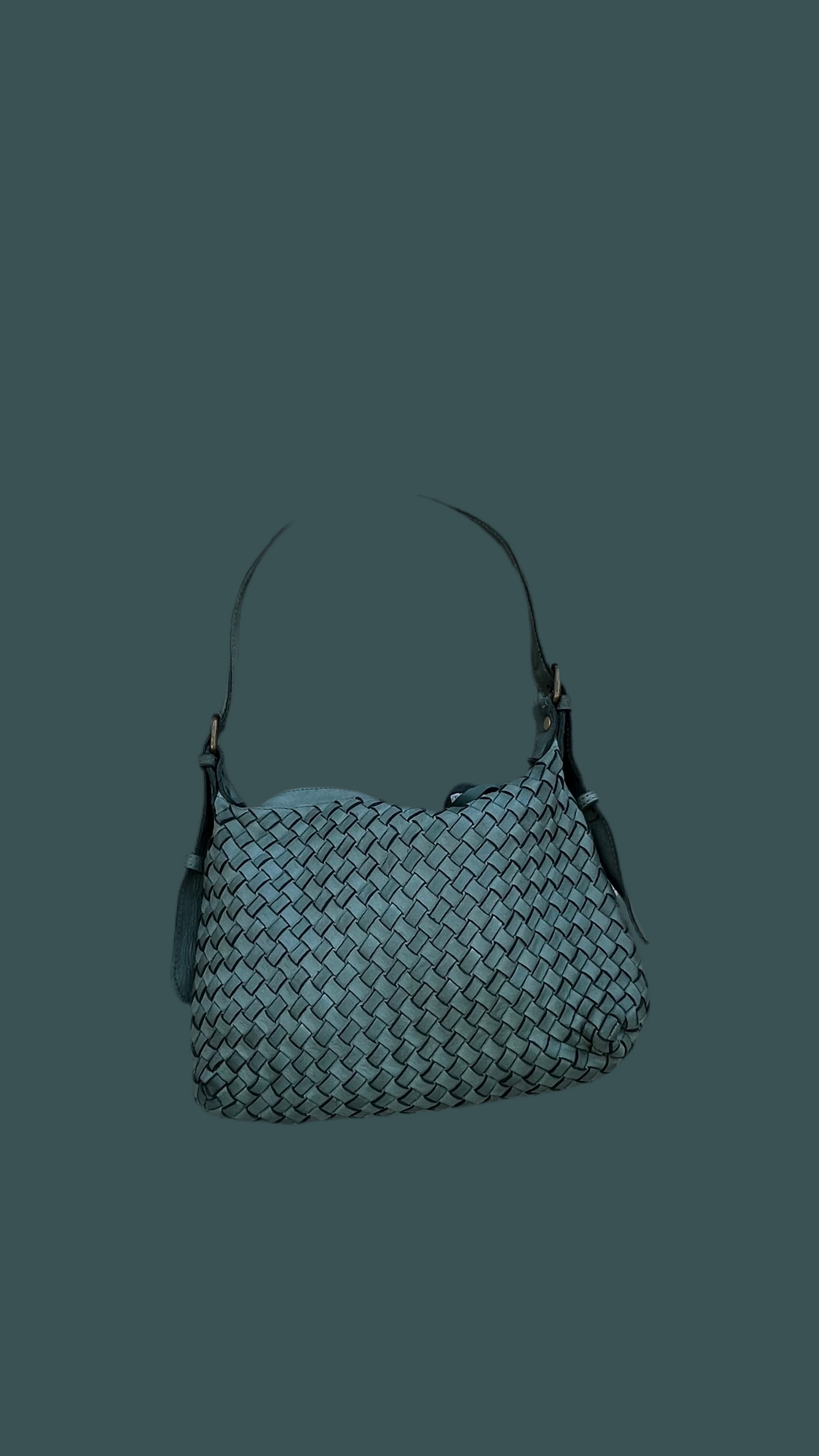 Bolso trenzado verde Salvia