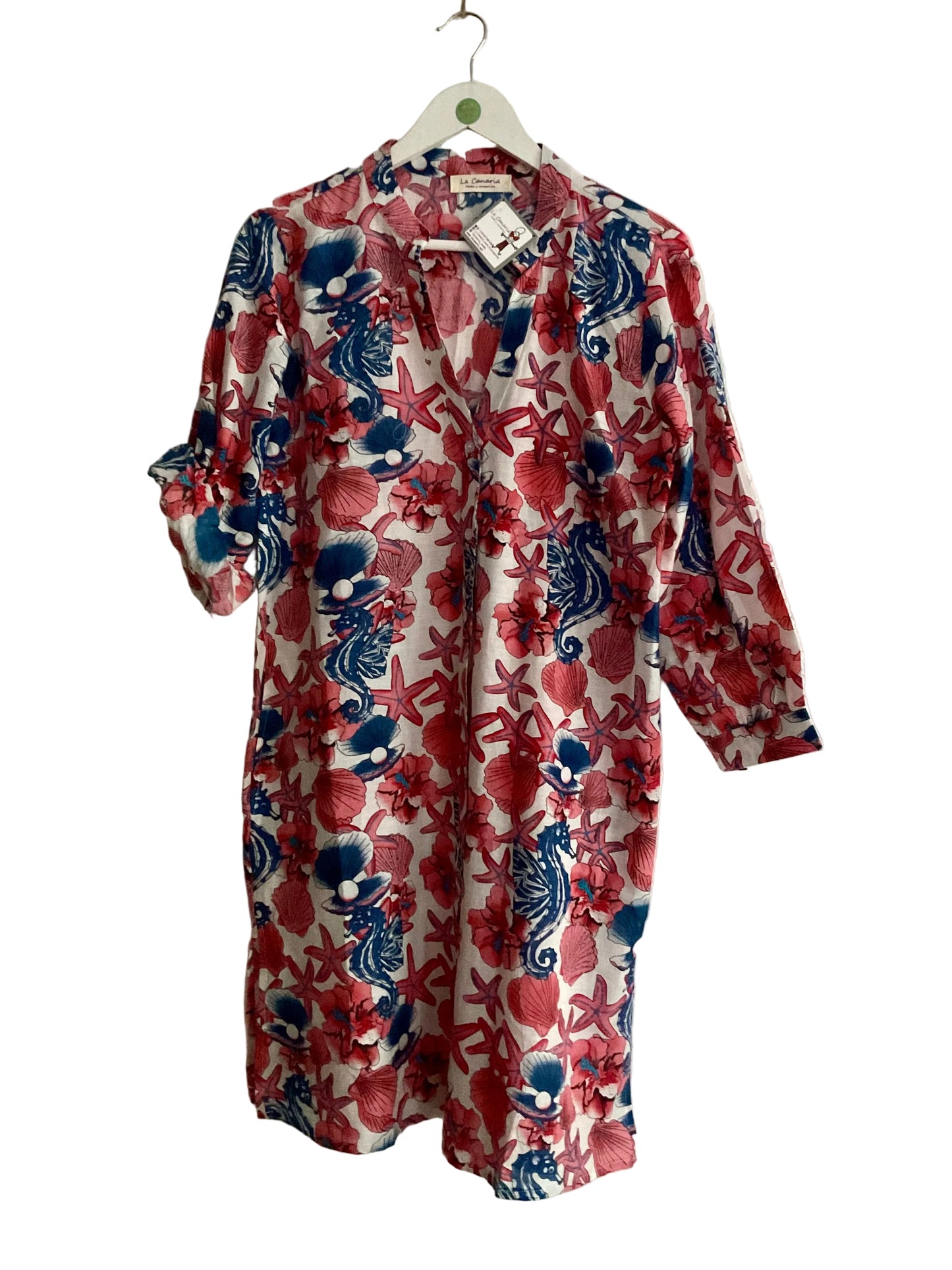 Vestido camisero estampado mujer verano midi