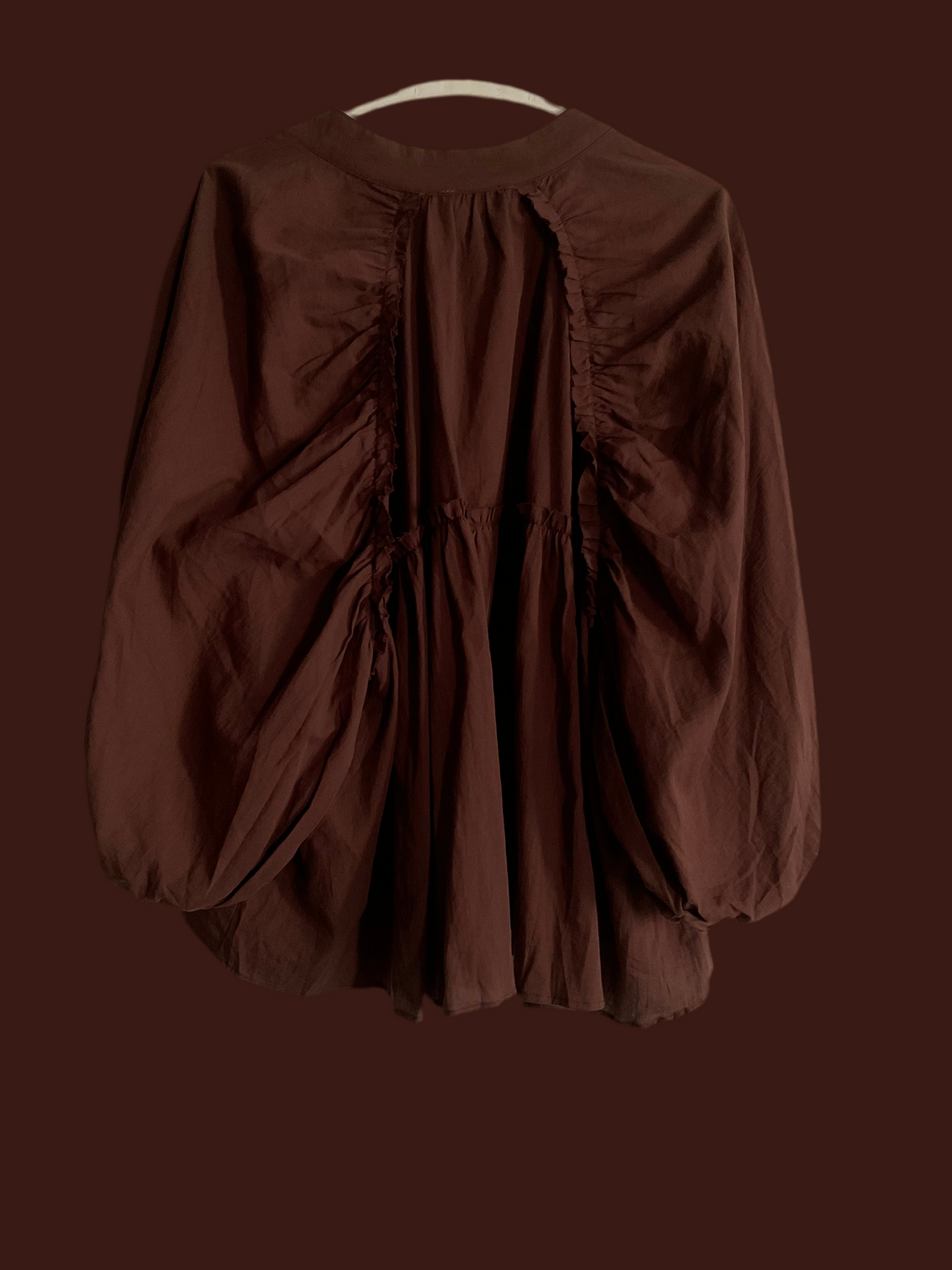 Camisa Marrón chocolate / Vino Burdeos