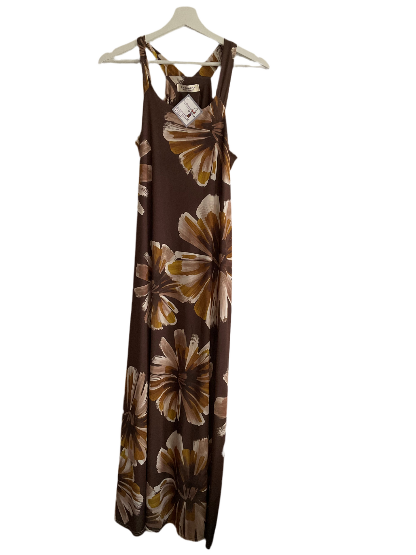 Vestido Maxi flores punto elástico