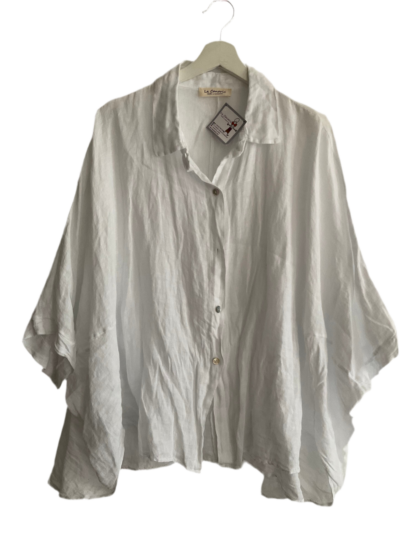 Maxi camisa de lino
