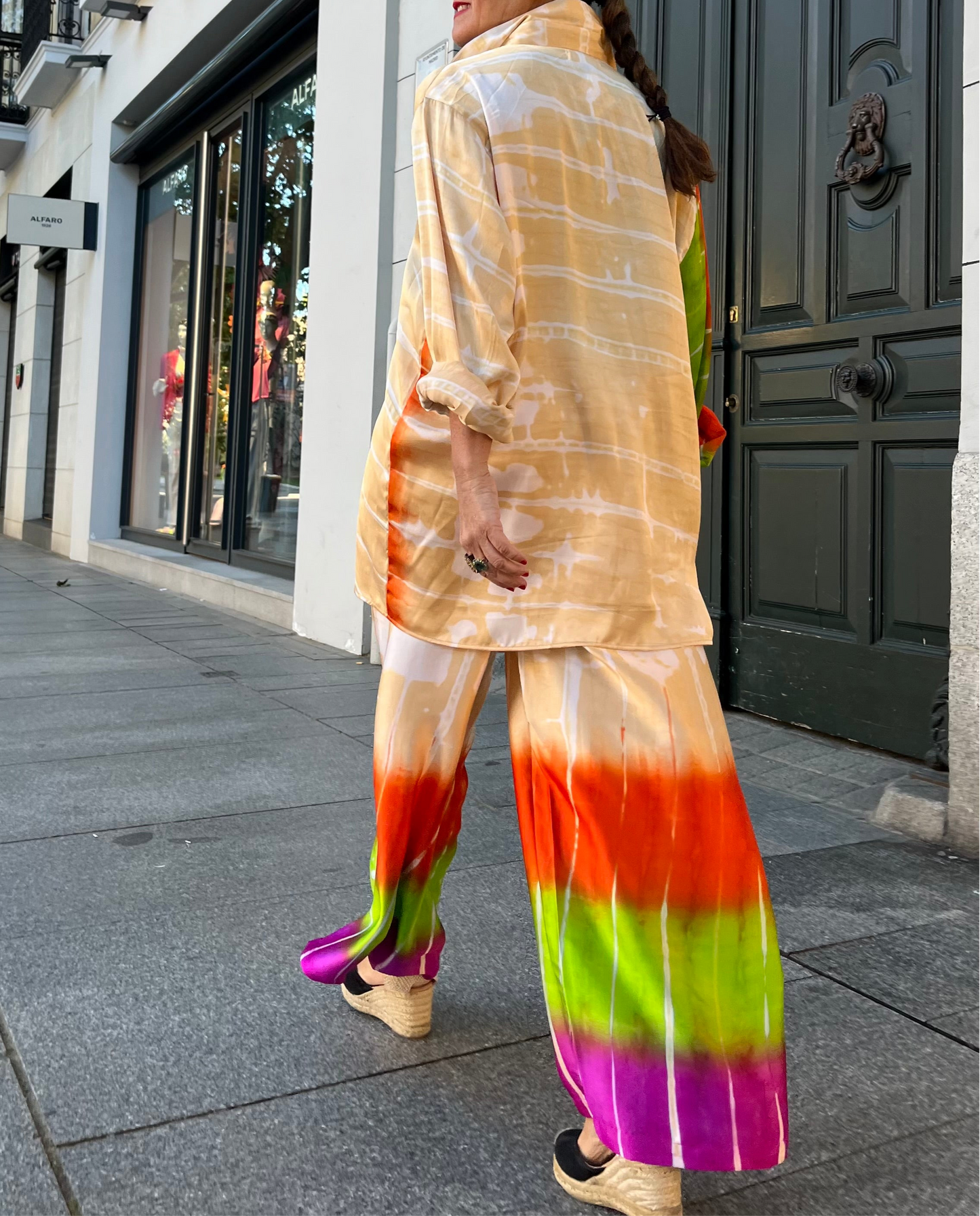 Camisa satén Tie-dye