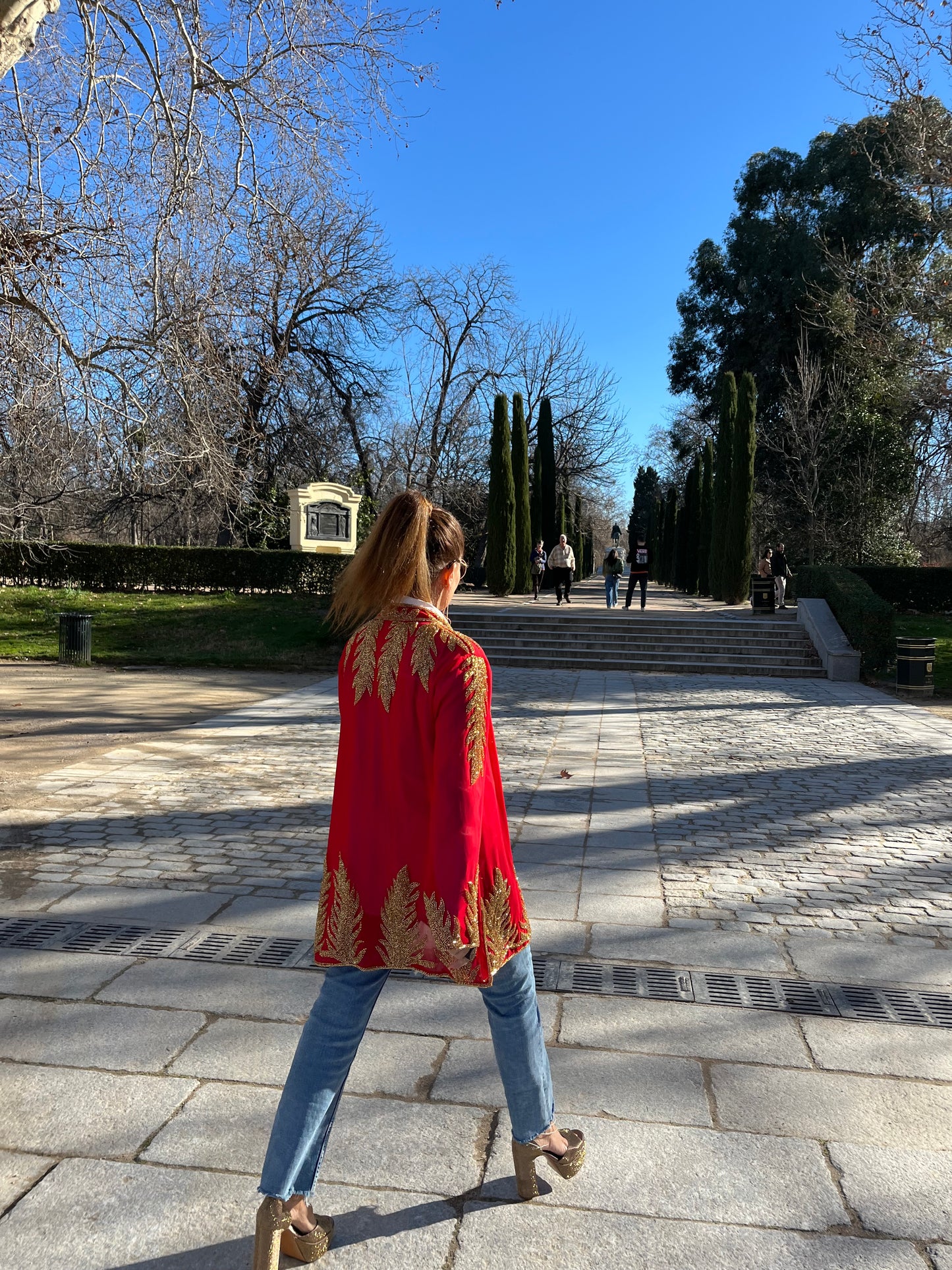 Chaqueta joya rojo / oro