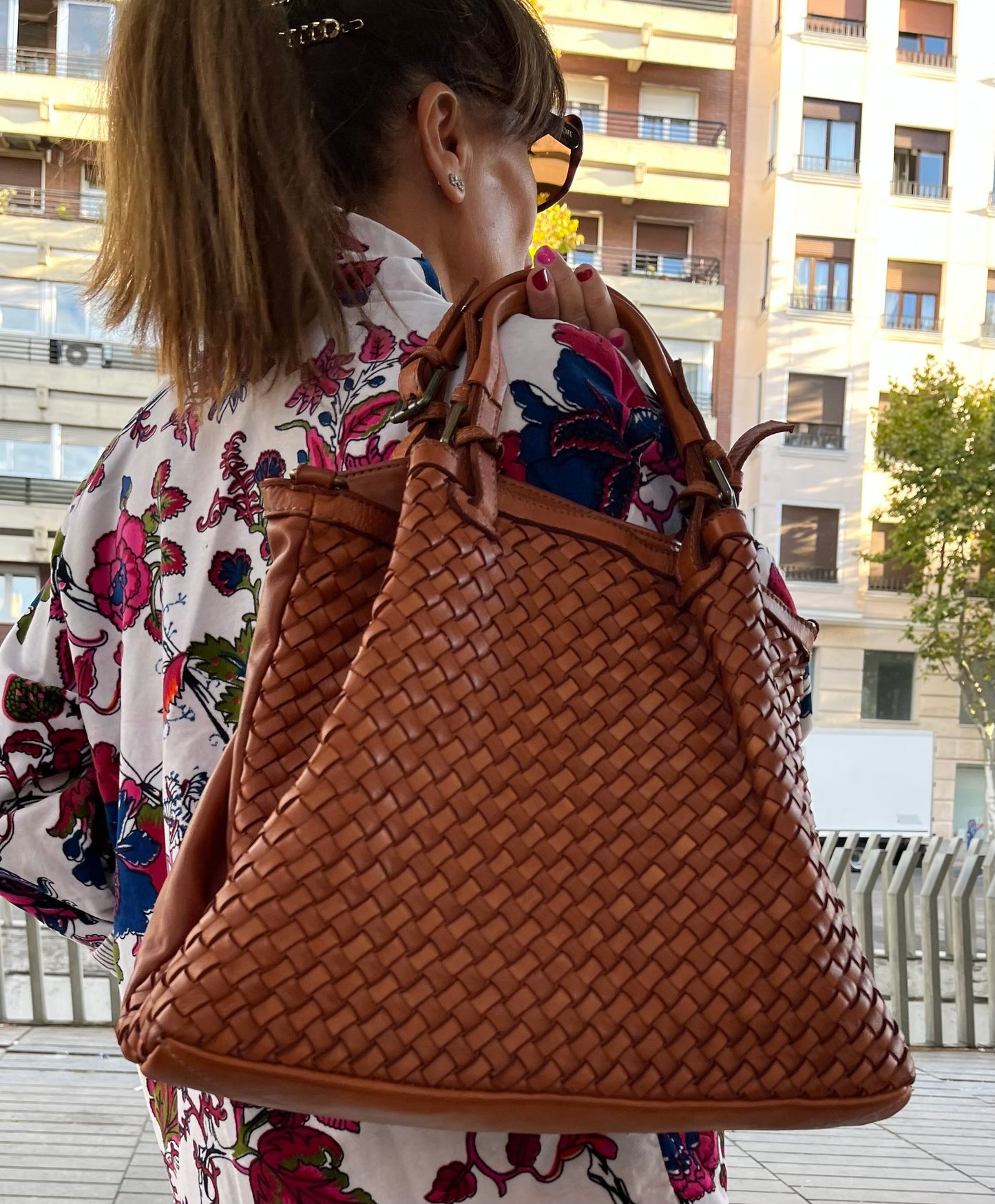Bolso Cuero Trenzado