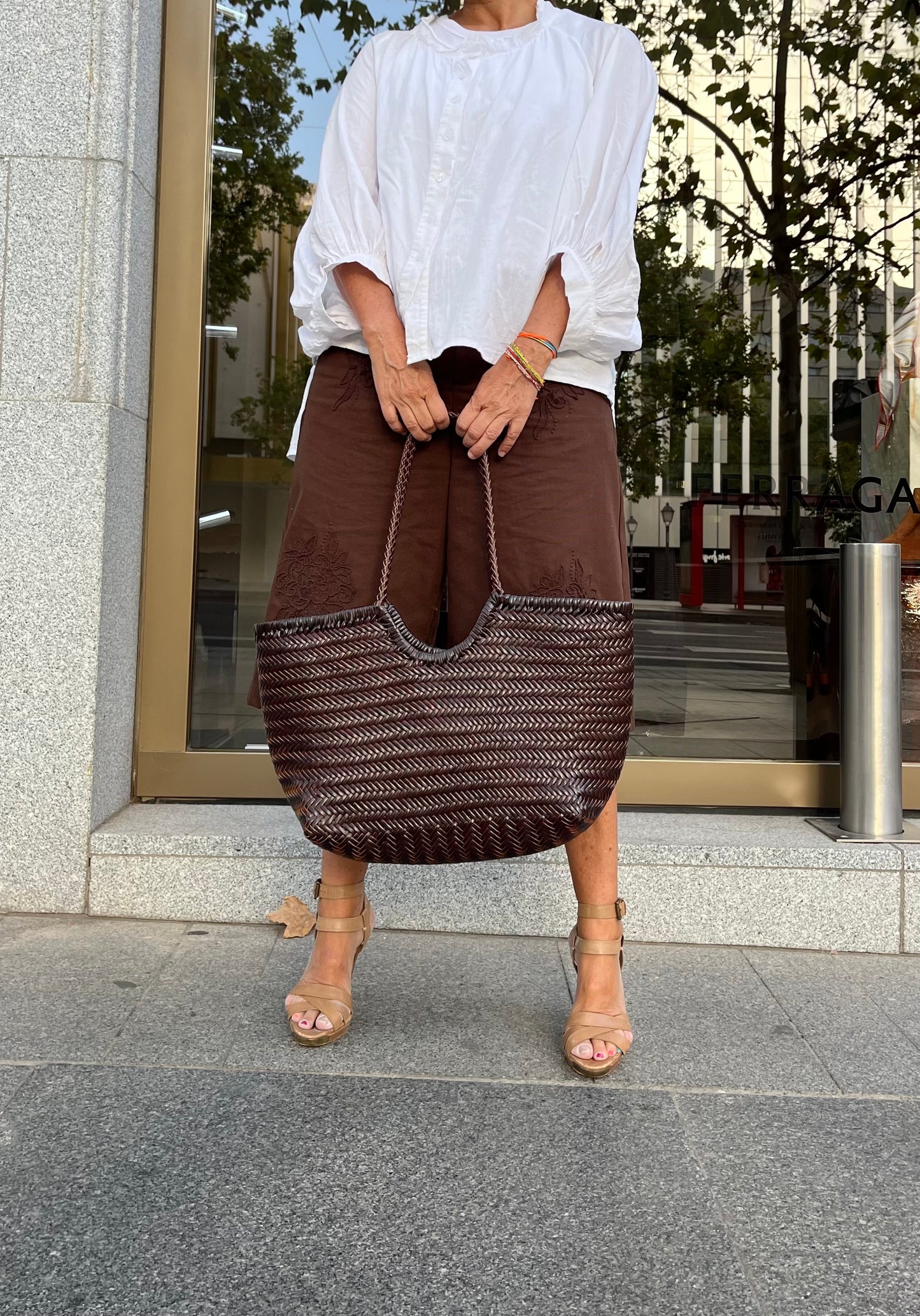 Bolso trenzado grande