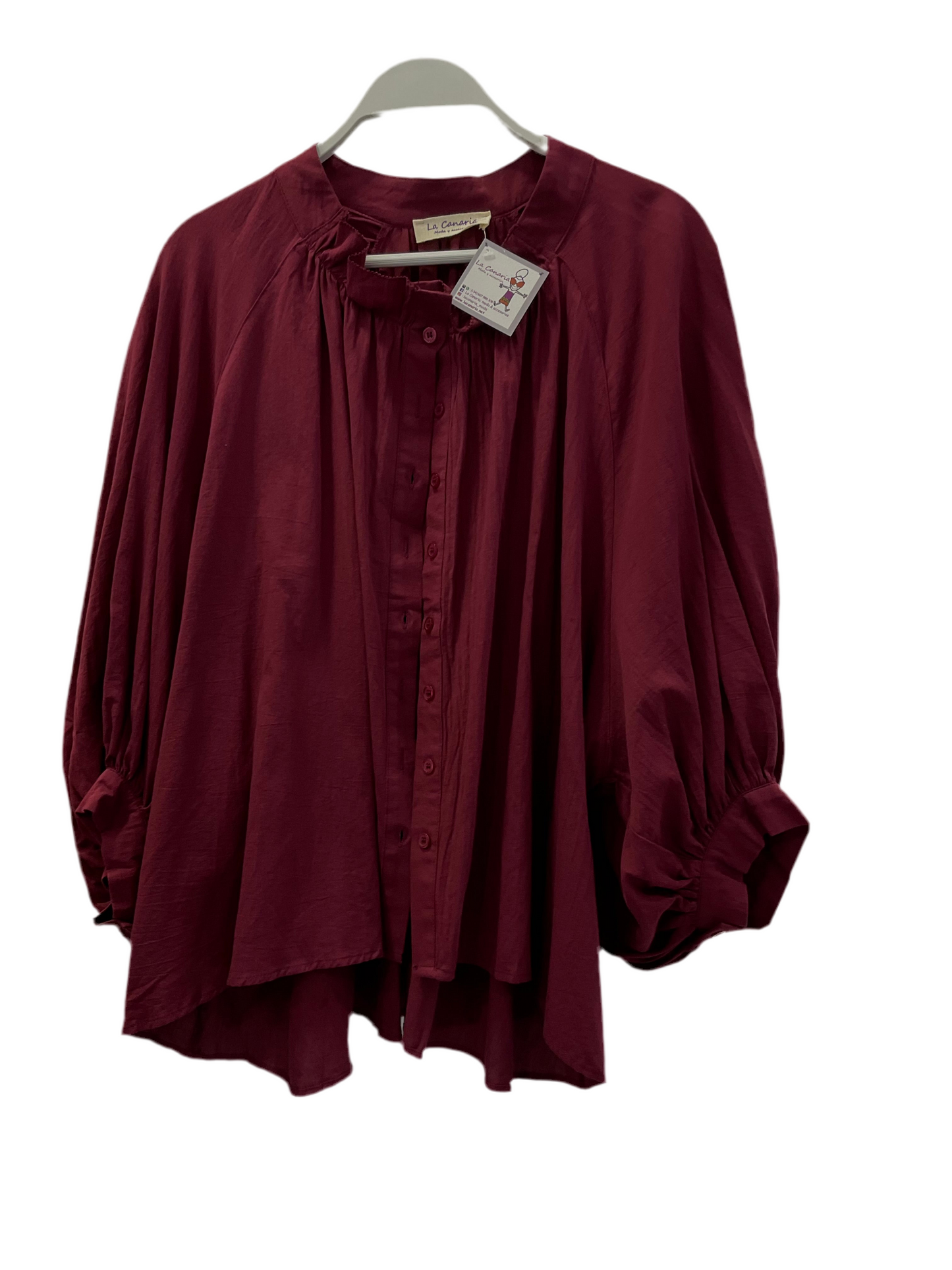 Camisa Marrón chocolate / Vino Burdeos