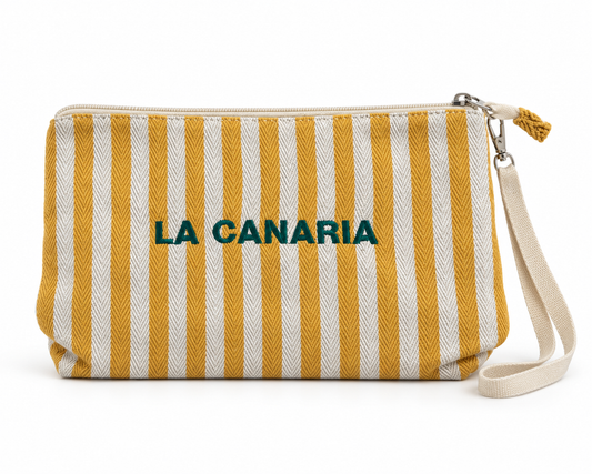 Bolso pouch de rayas