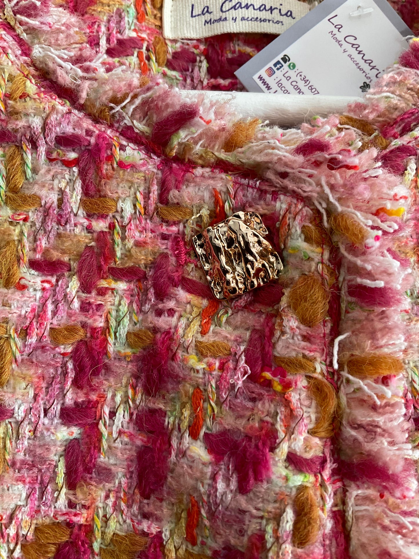 Chaleco Tweed multicolor.