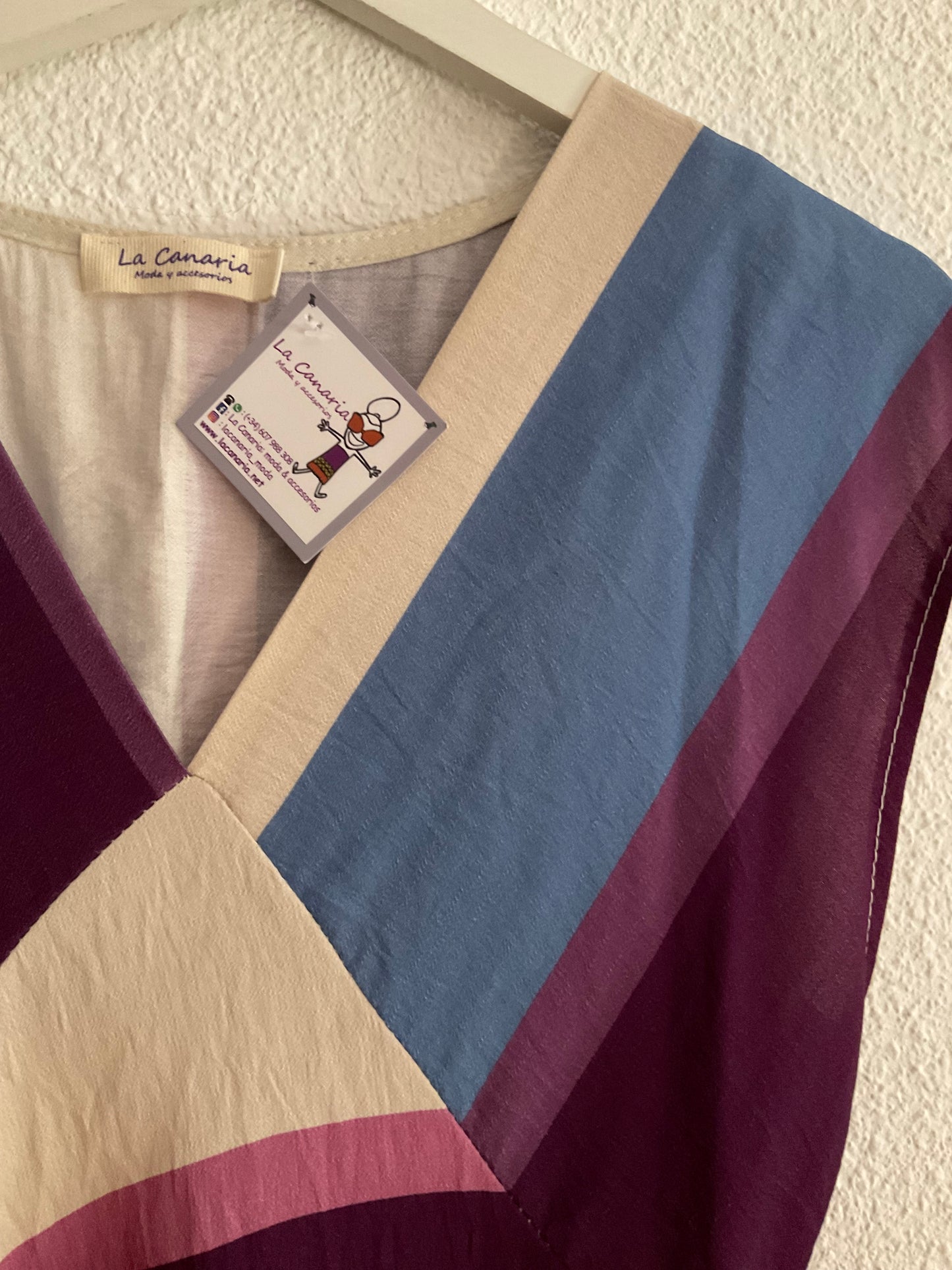 Vestido midi rayas multicolor