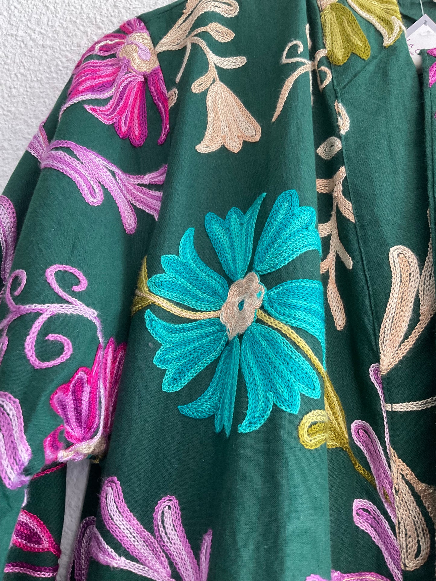Chaqueta bordada multicolor