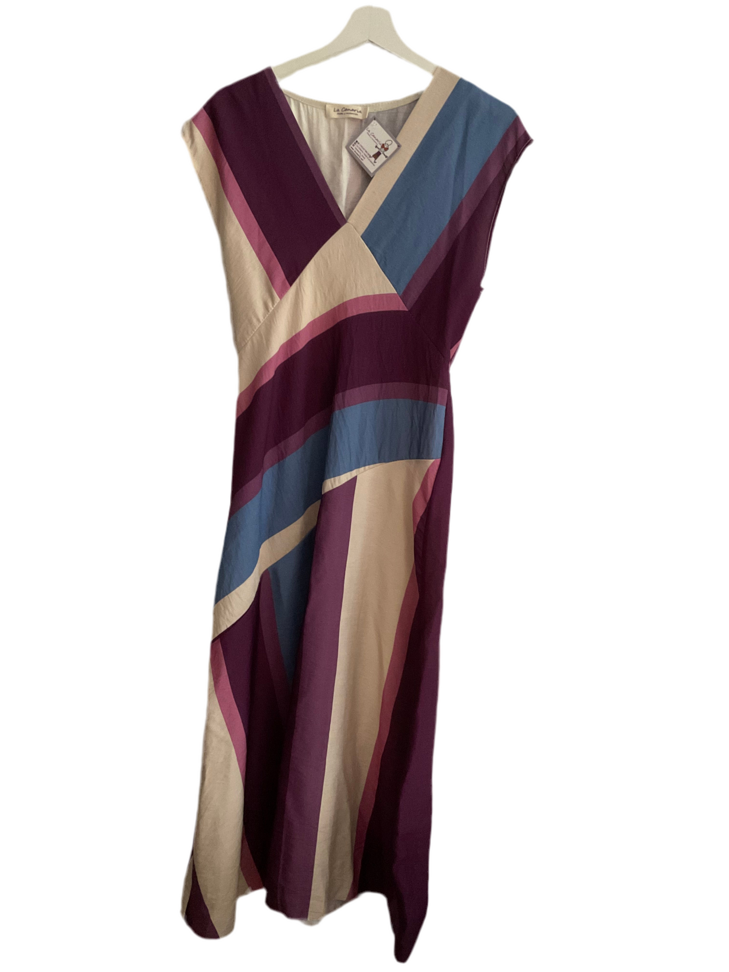 Vestido midi rayas multicolor
