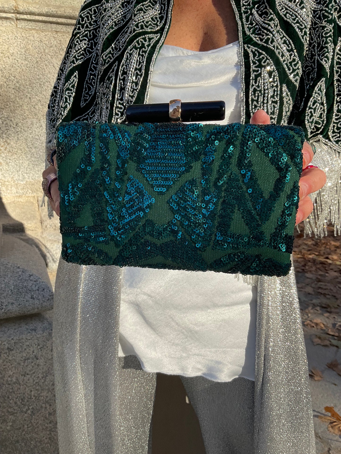 Bolso joya verde