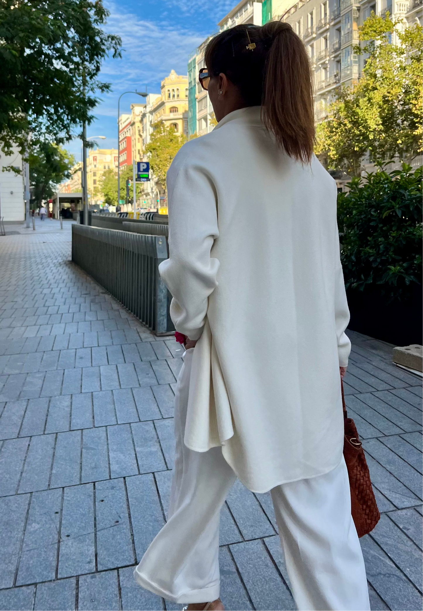 Chaqueta de punto cruda / burdeos.