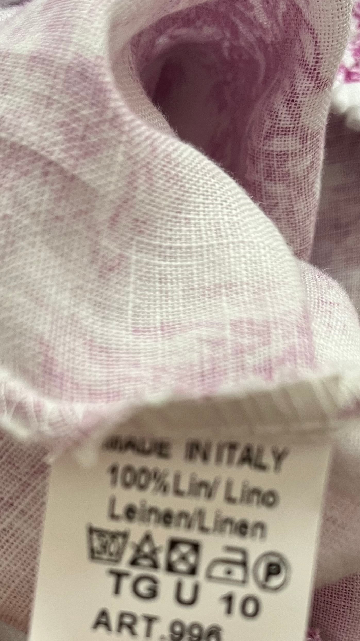 Pantalón estampado lino Toile de Jouy