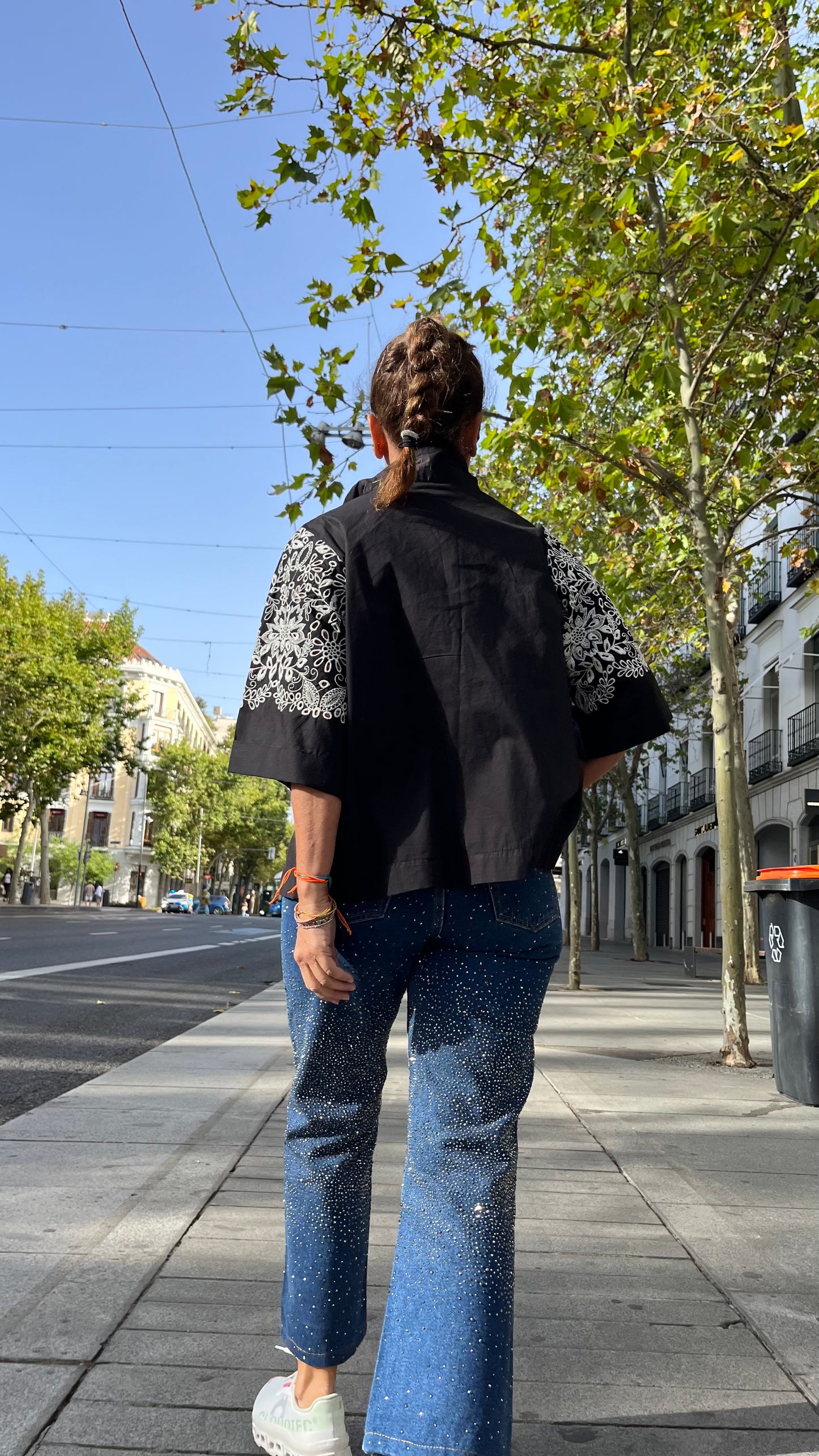 Camisa algodón bordada
