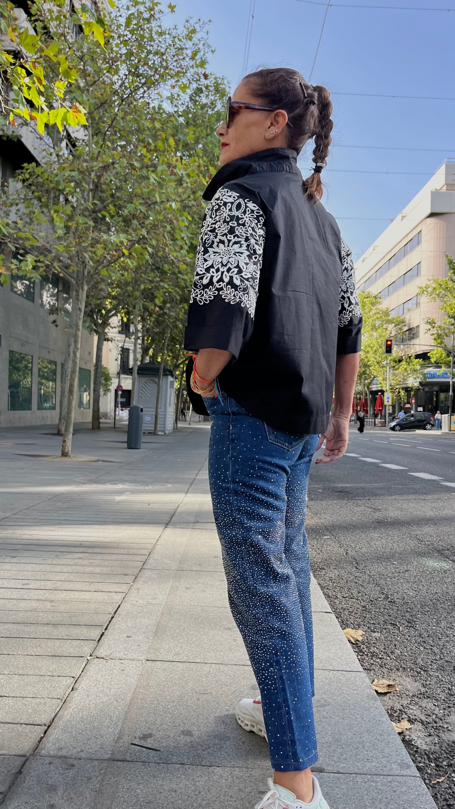 Camisa algodón bordada