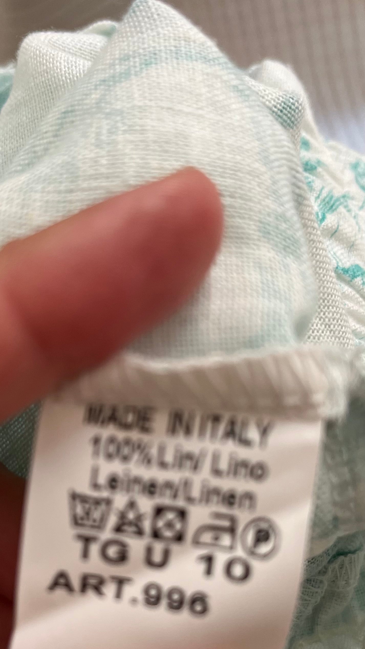 Pantalón de lino estampado Toile de Jouy