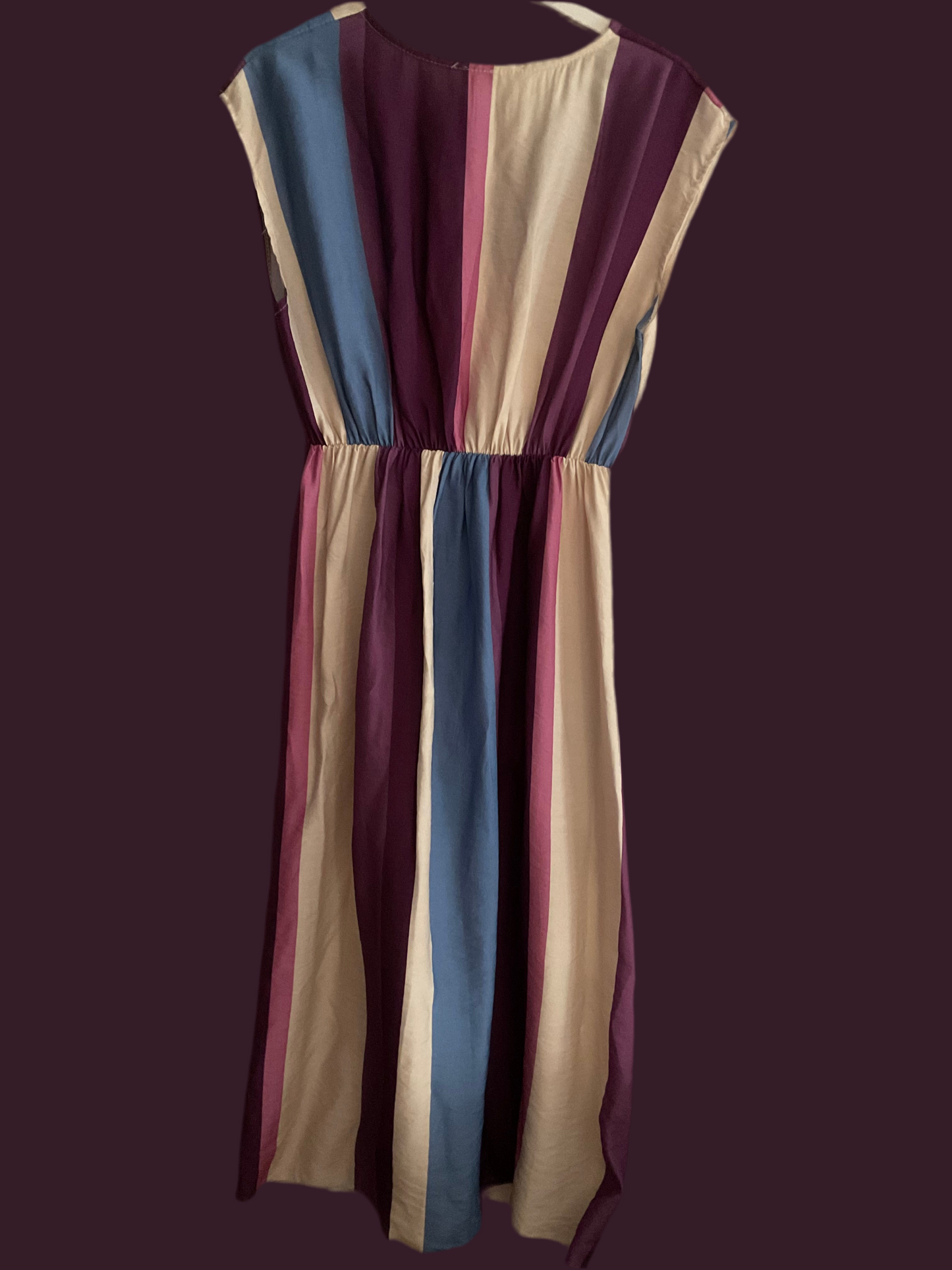 Vestido midi rayas multicolor