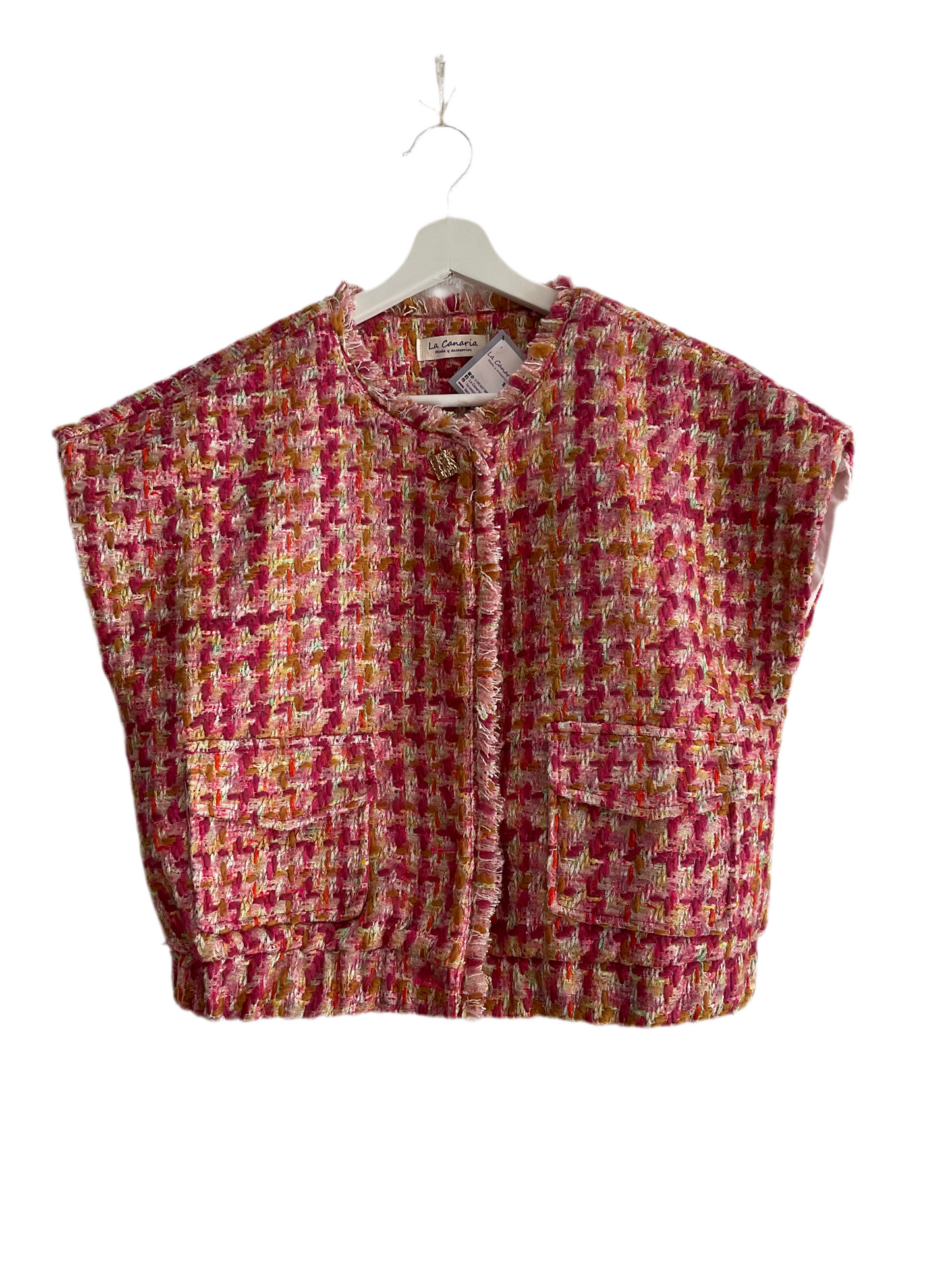 Chaleco Tweed multicolor.