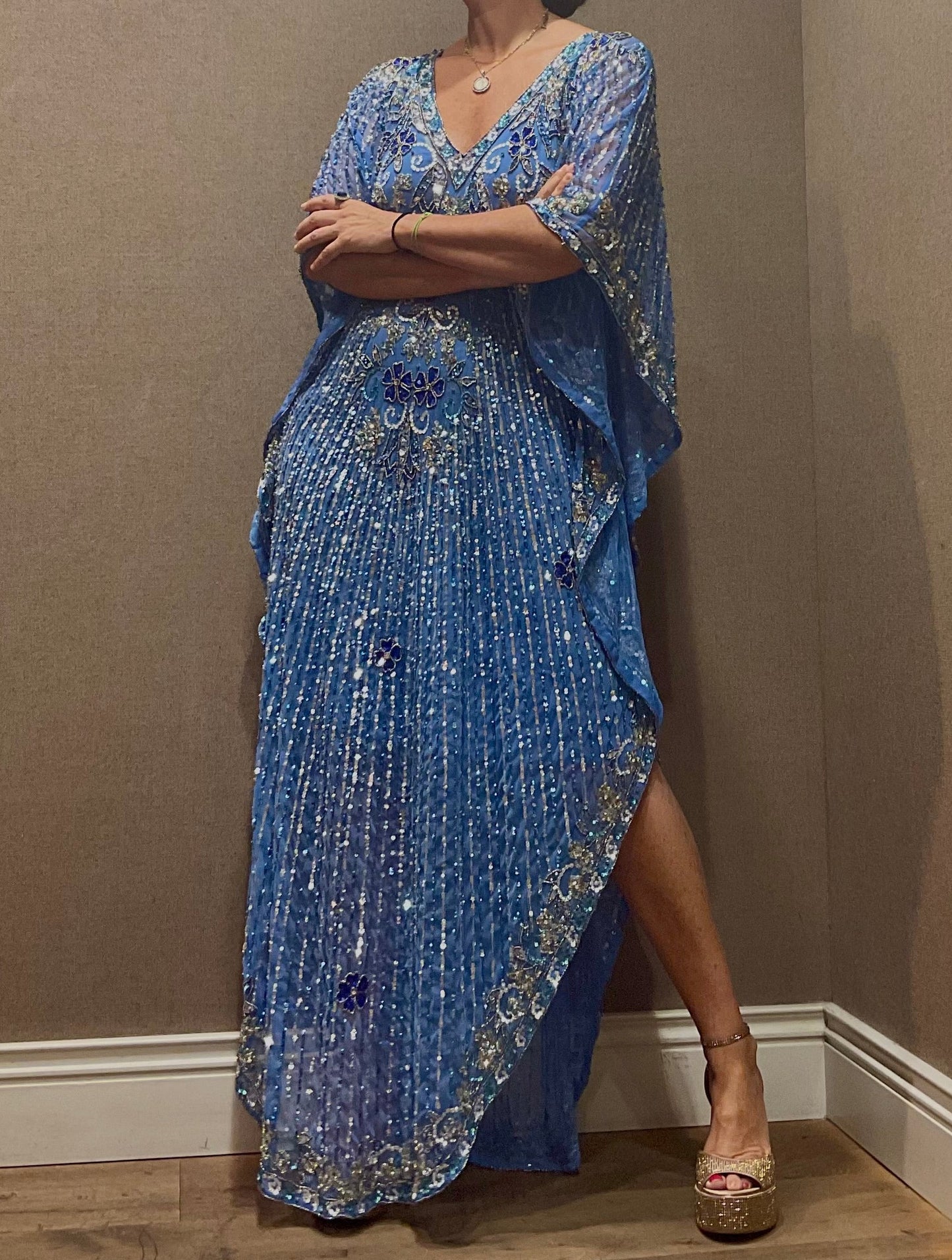 Kaftán joya azul