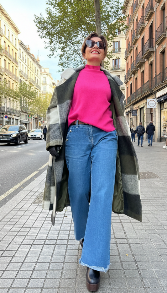 Jersey punto/ azul bebė / verde pino / azul marino / rojo / fucsia