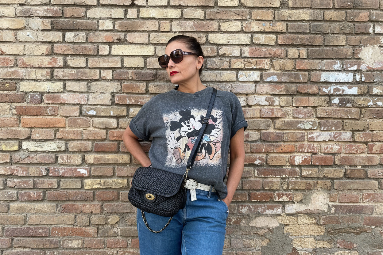 Bolso bandolera trenzado negro