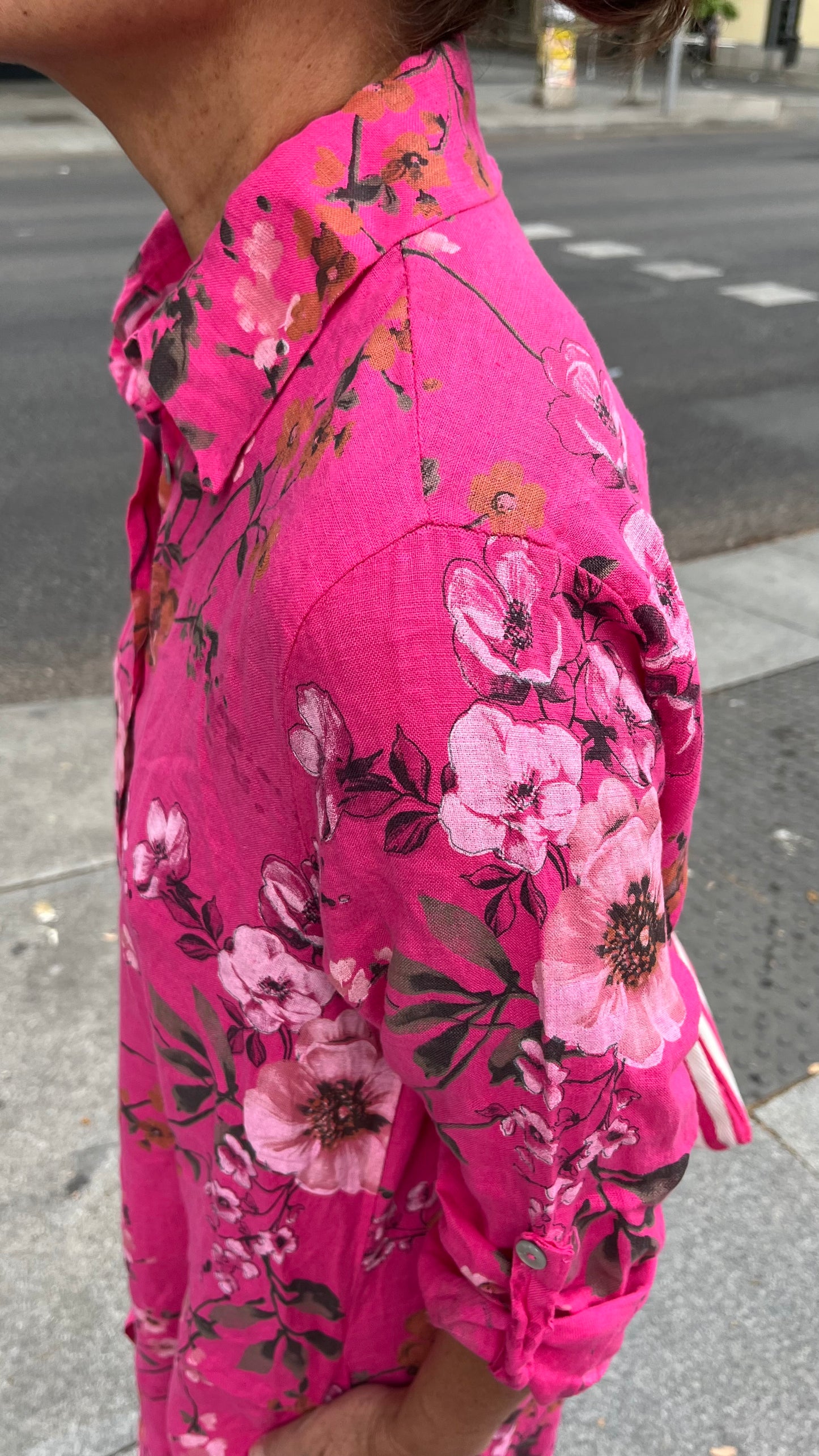 Lino- Vestido / Chaqueta / Fucsia / Rosa Palo / Celeste