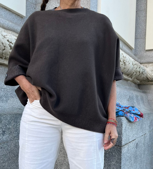 Jersey oversize Marron / Marsella / Crudo / Blanco / Gris / Teja