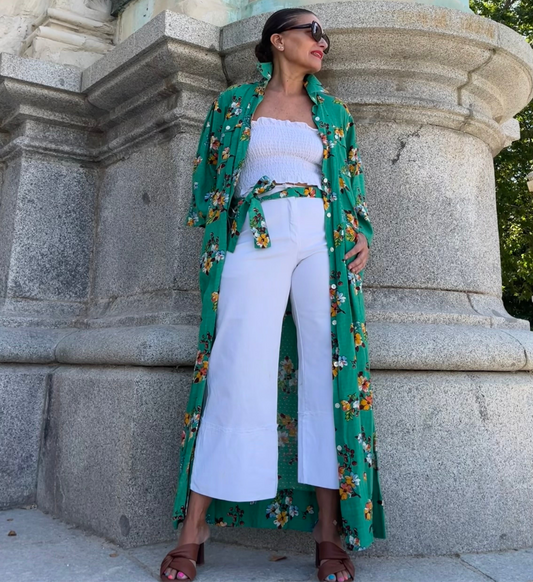 Vestido camisero estampado floral