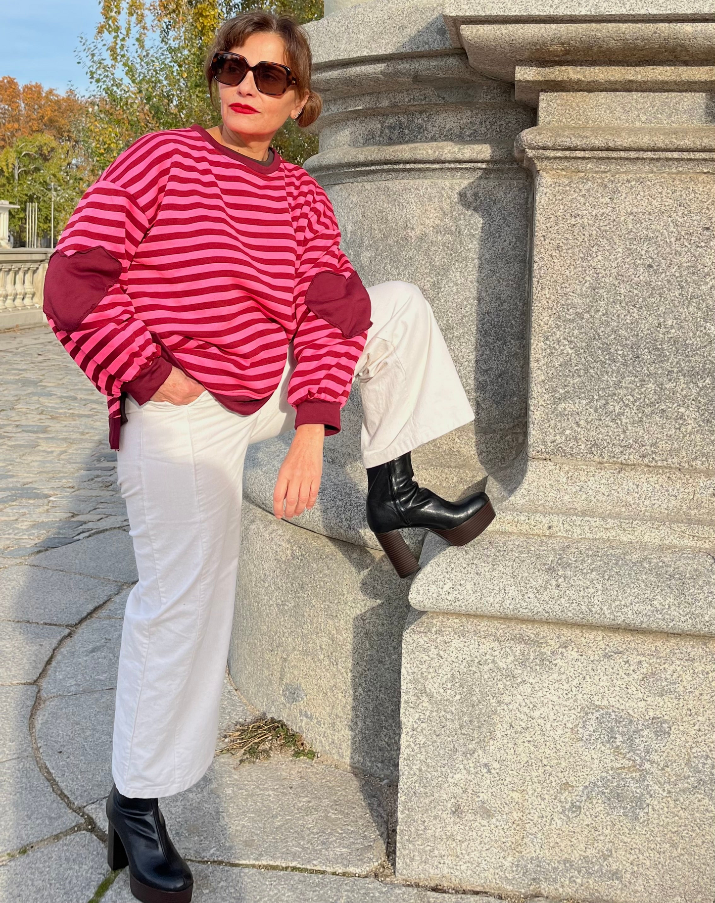 Sudadera Rosa & Burdeos.