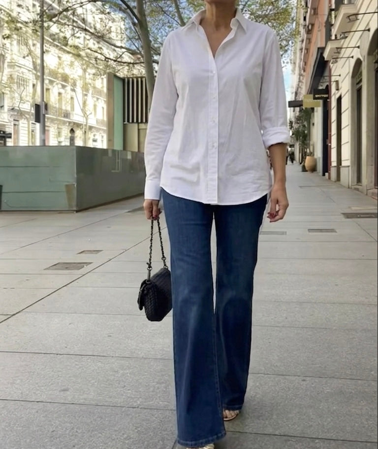 Camisas Blancas de Algodón y Tencel para Mujer