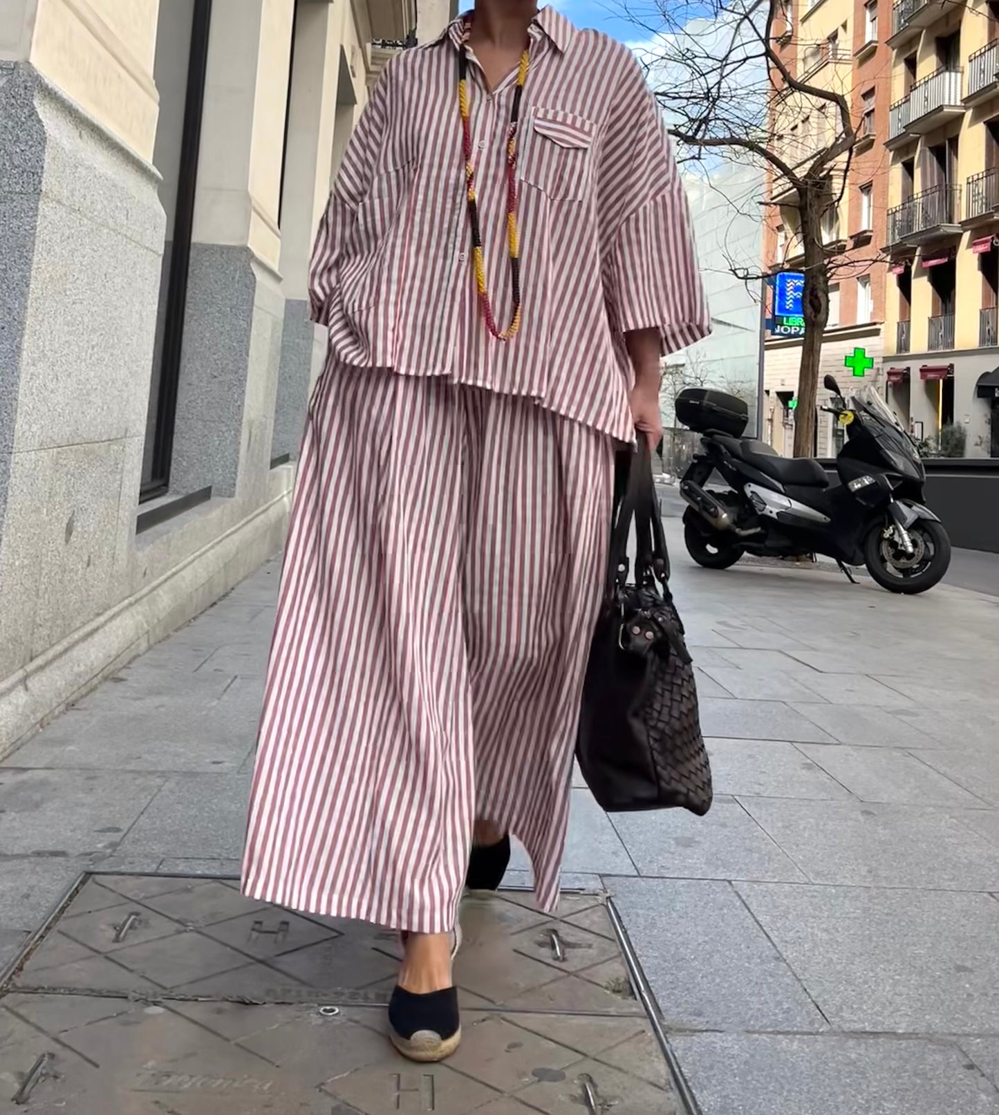 Conjunto oversize mujer tallas grandes rojo teja terracota