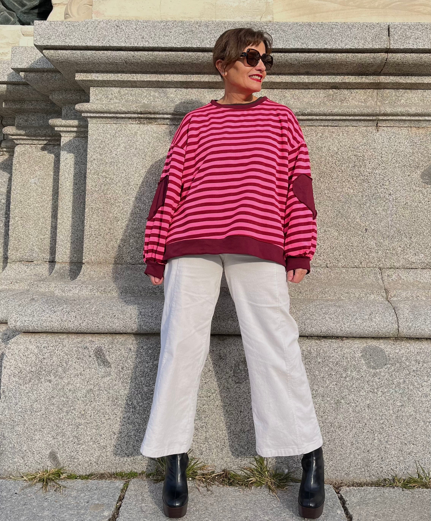 Sudadera Rosa & Burdeos.