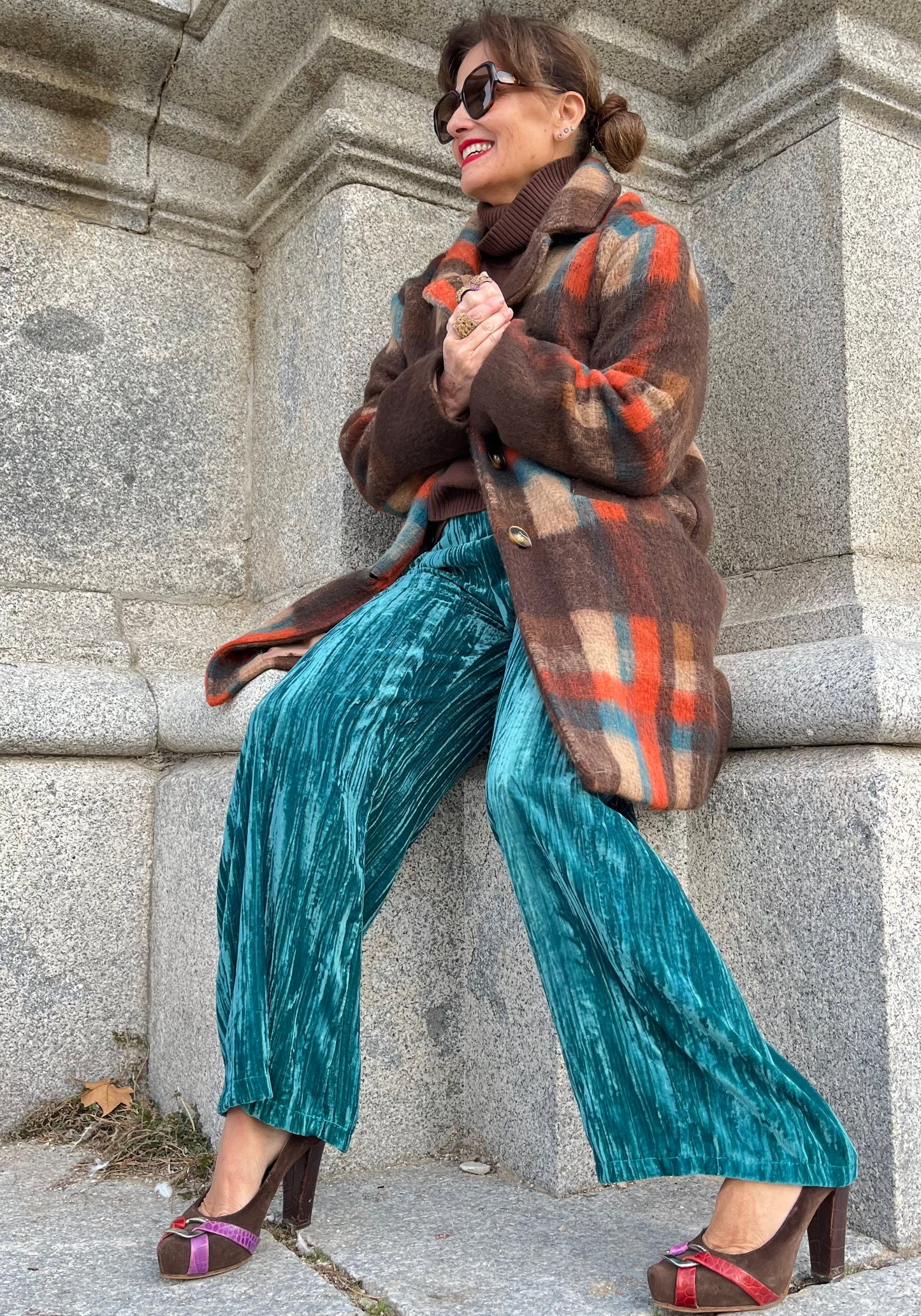 Abrigo cuadros Toscana