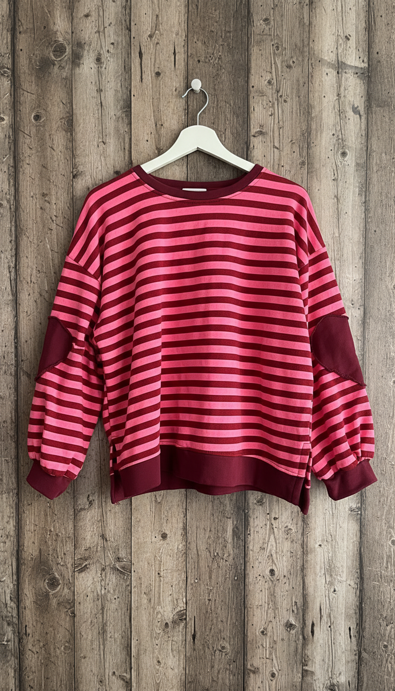 Sudadera Rosa & Burdeos.