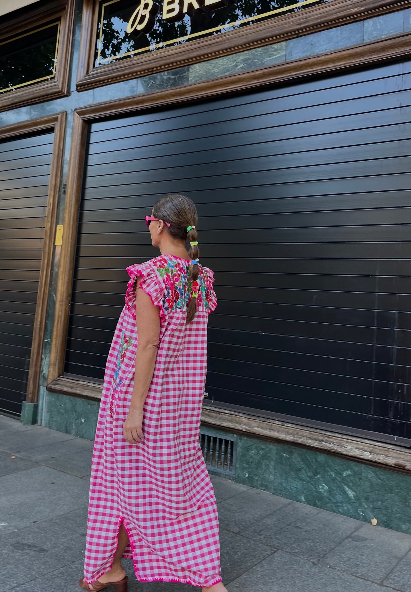 Vestido Vichy fucsia