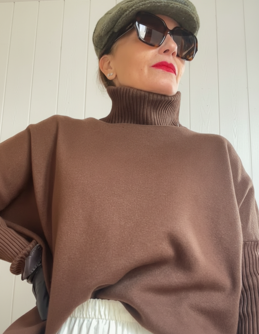 Jersey de punto manga canalé