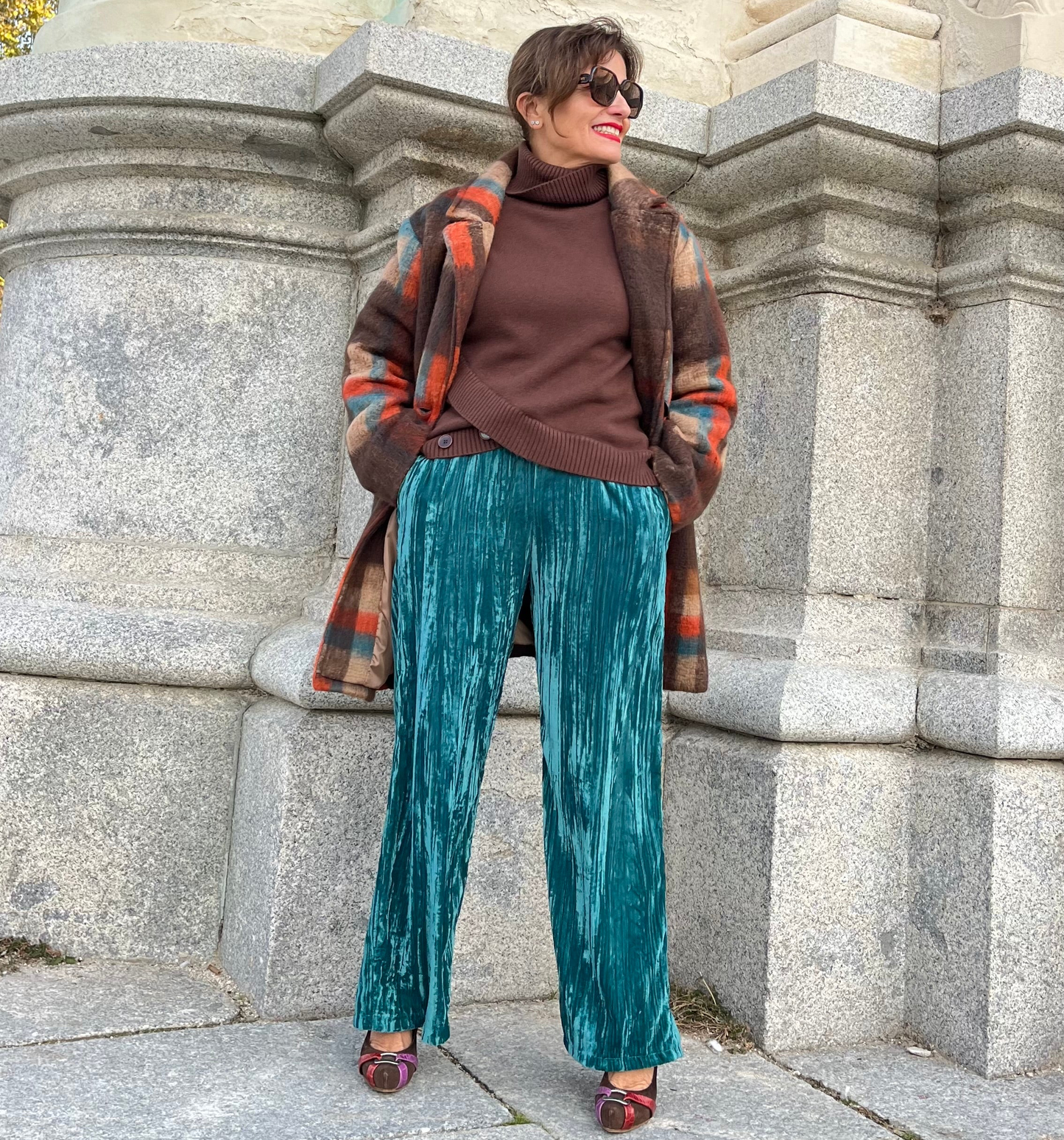 Abrigo cuadros Toscana