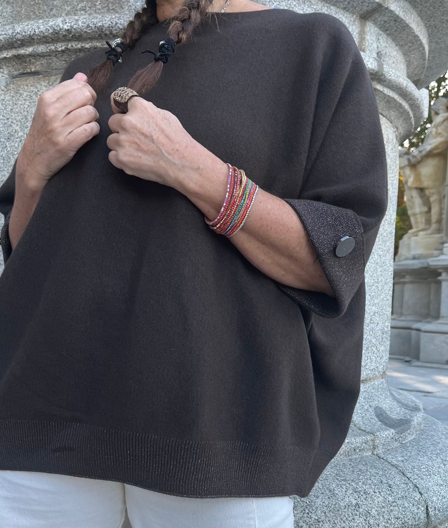 Jersey oversize Marron / Marsella / Crudo / Blanco / Gris / Teja