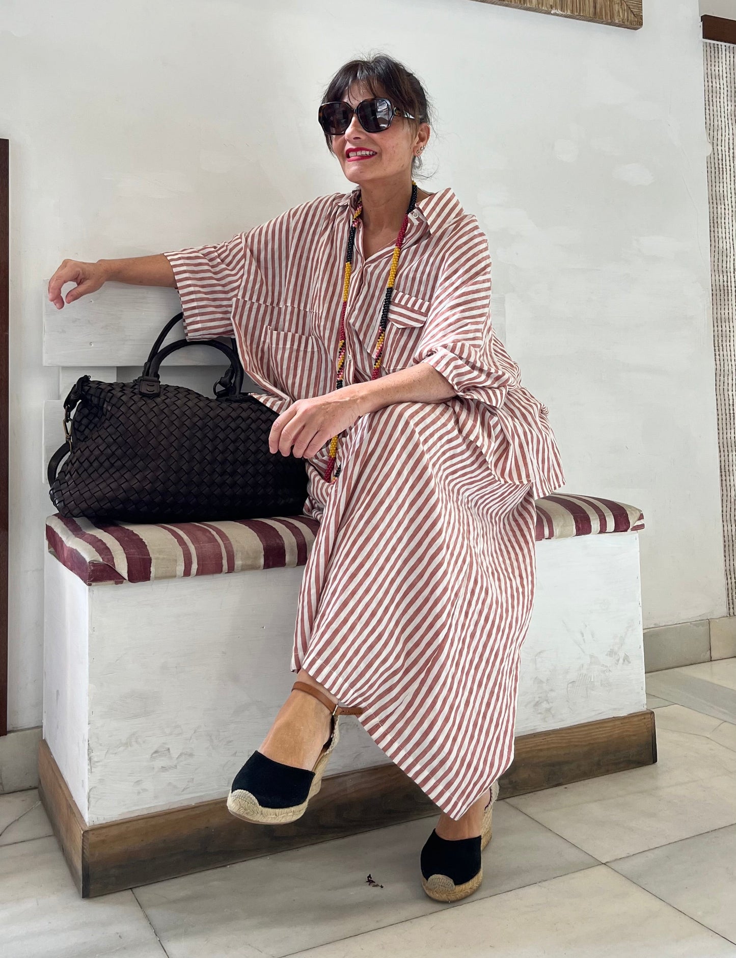 Conjunto oversize mujer tallas grandes rojo teja terracota